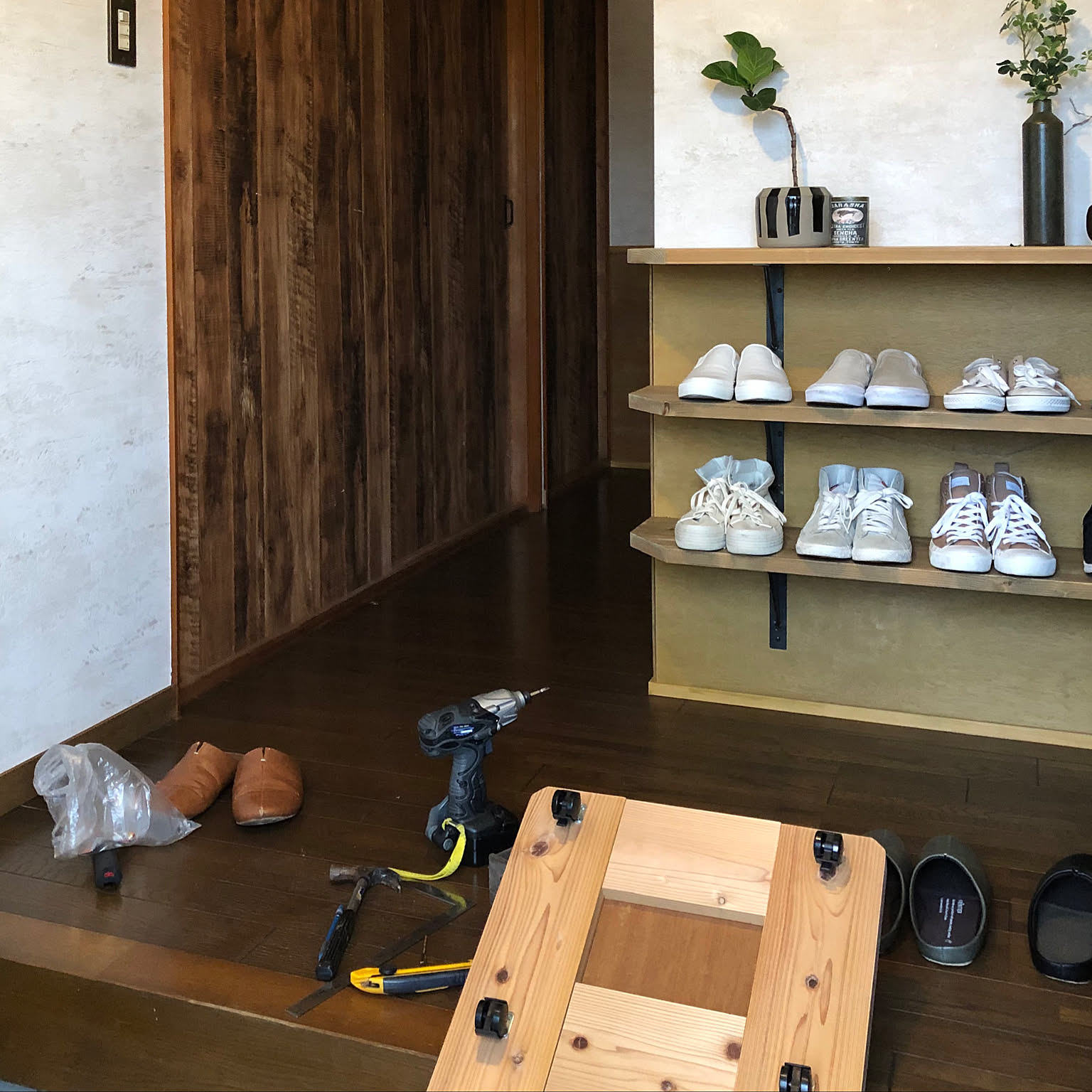 観葉植物 シューズラックDIYのインテリア・手作りの実例 ｜ RoomClip