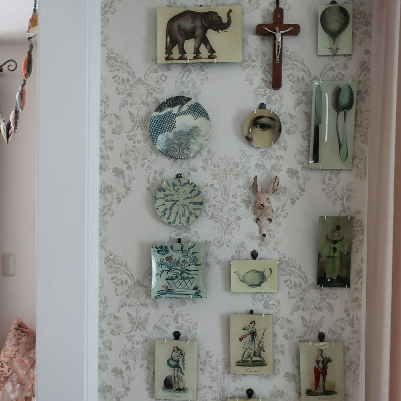 ジョンデリアン デコパージュプレート キリン ジョンデリアン