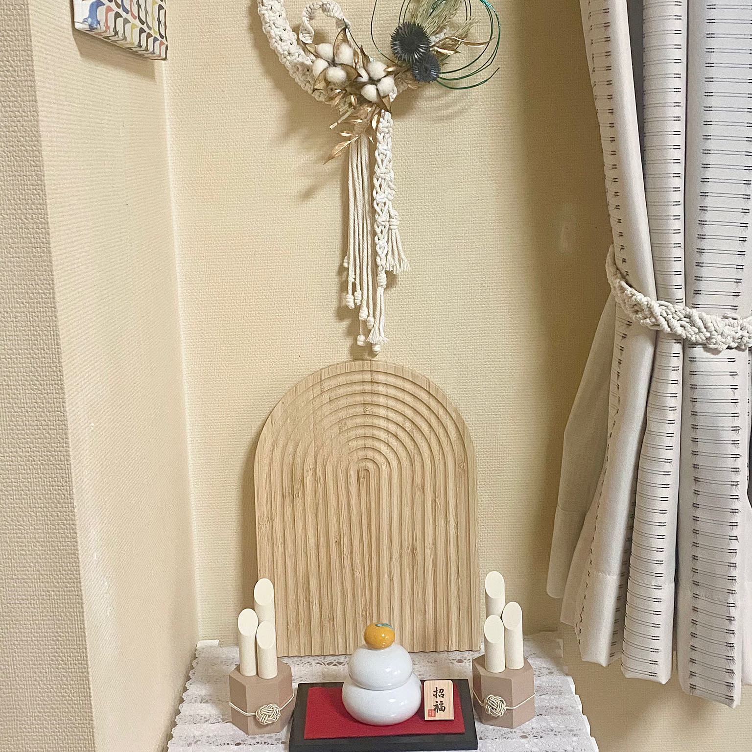 お正月飾り マクラメのおしゃれなアレンジ・飾り方のインテリア