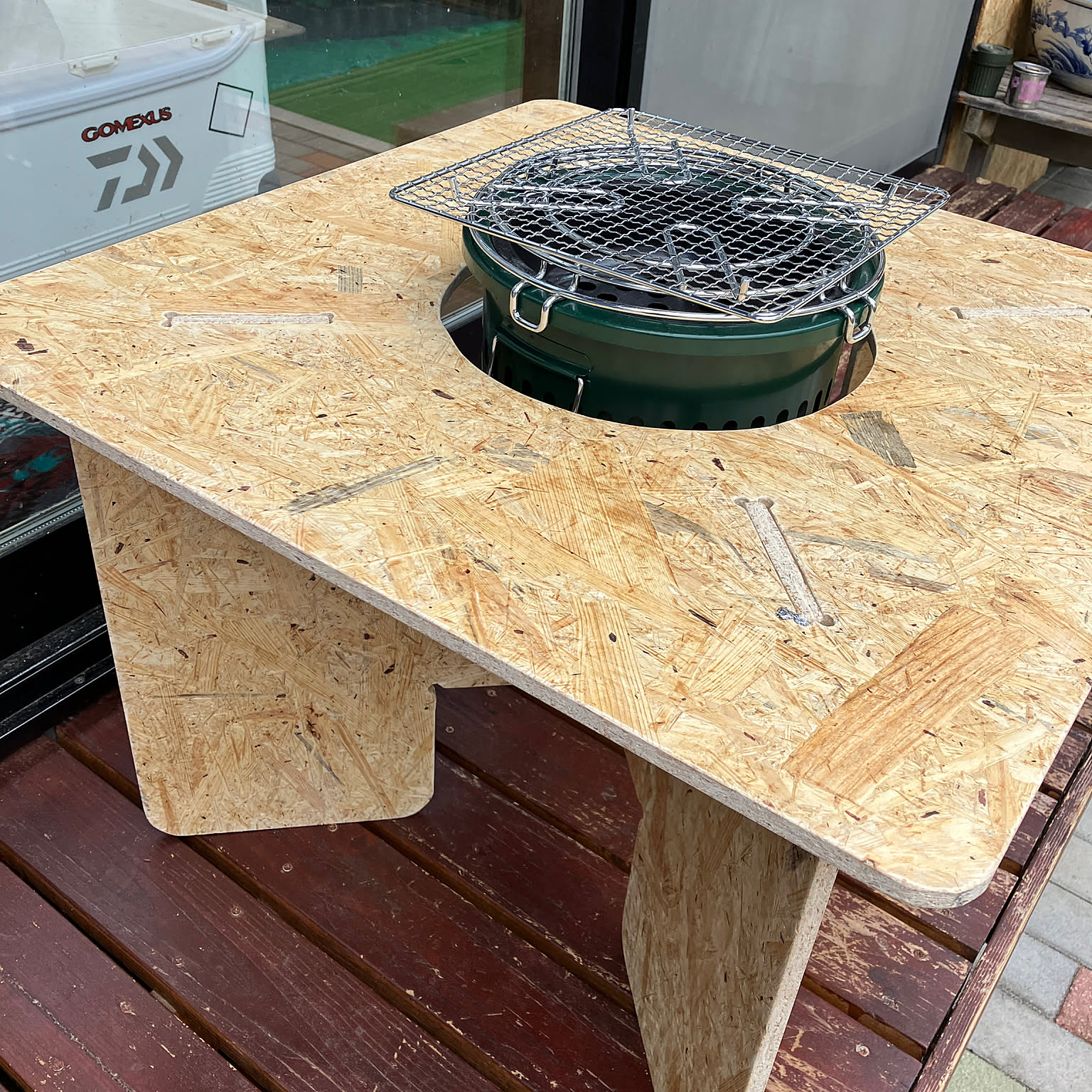 ケーブルドラムのBBQテーブル(新品七輪付き) 【公式通販】