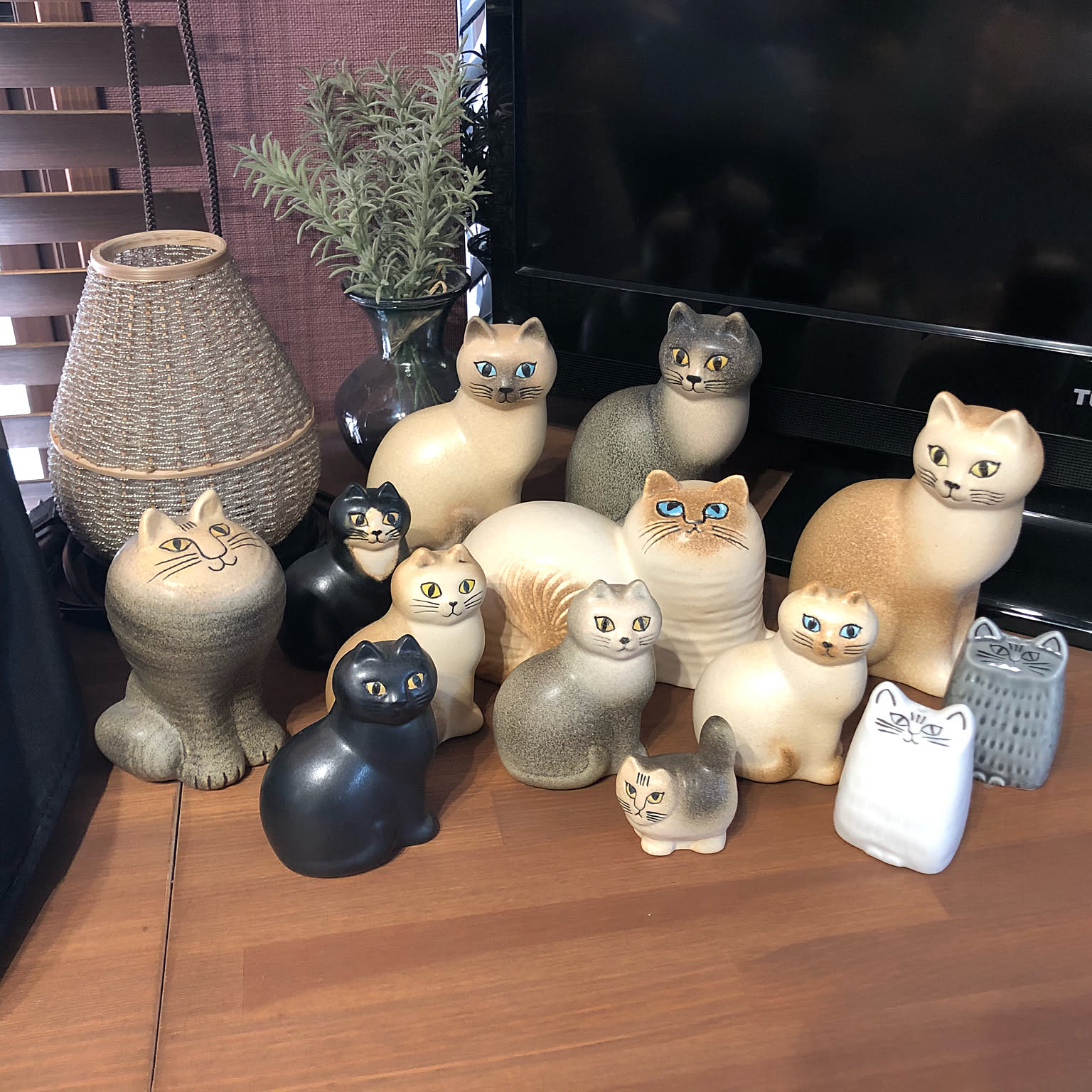 リサラーソン キャット マヤ ネコの置物 2点セット （ベトナム