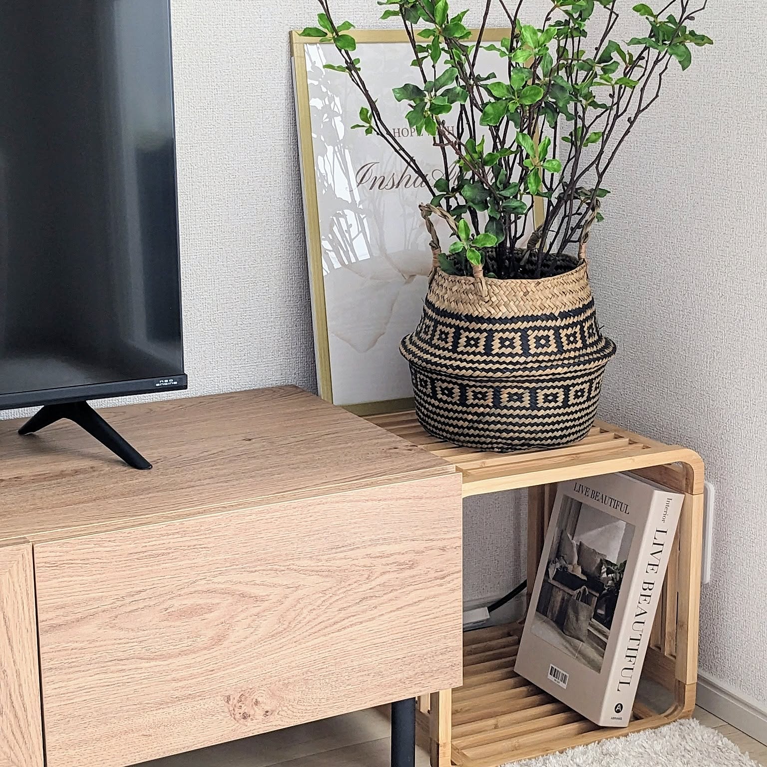 可愛いバンブーシェルフ！簡単設置✨ バンブーラックのおすすめ商品とおしゃれな実例 ｜ RoomClip（ルーム