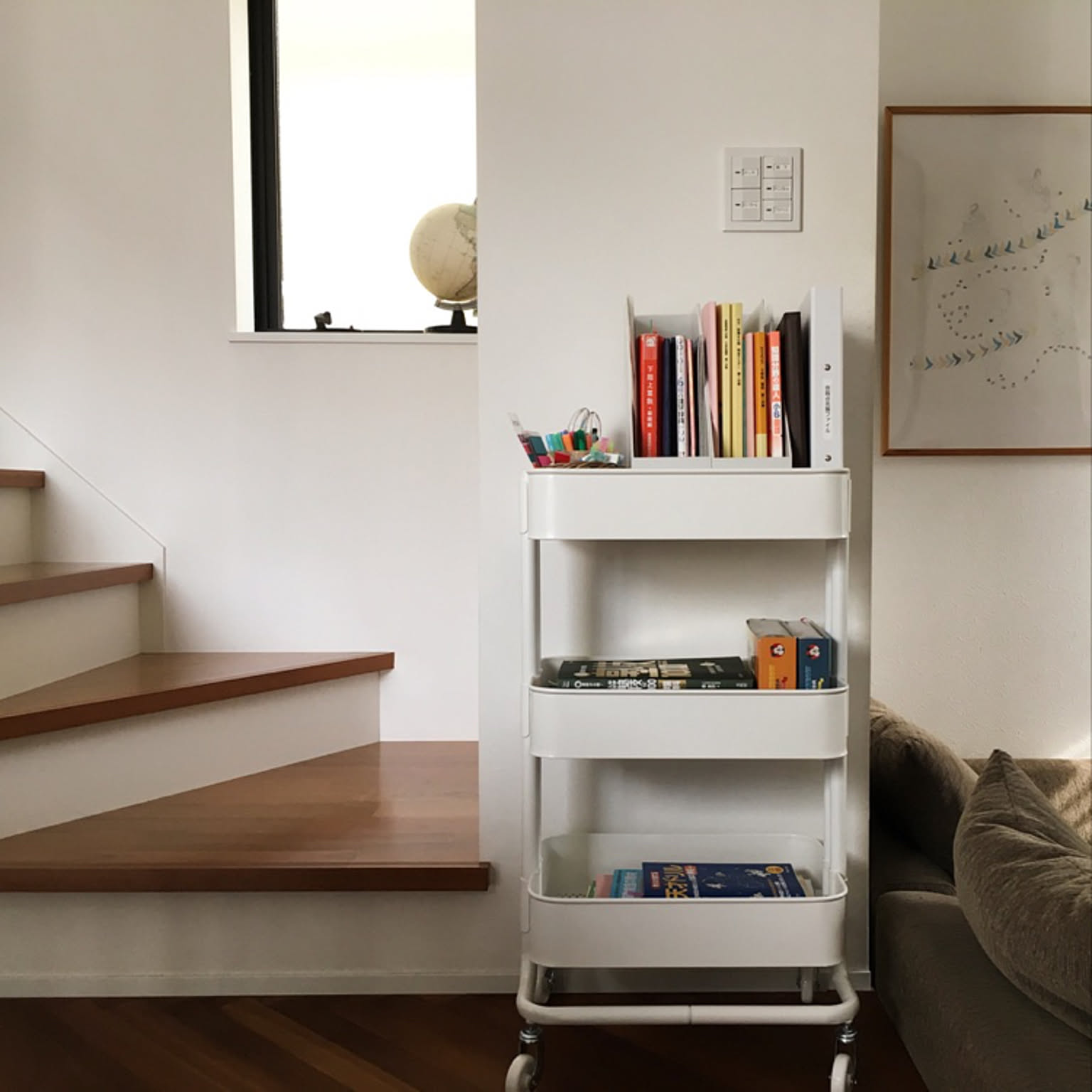 IKEA イケア　新商品　オーヴニング ワゴン　リビング学習　54x33 cm IKEA イケア 新商品 オーヴニング ワゴン リビング学習 54x33 cm