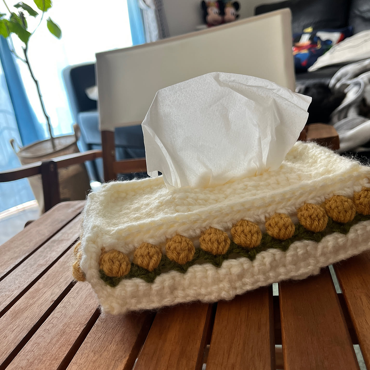 ヤクルトlove様ティッシュボックスカバーかぎ編み生活道具レース編み