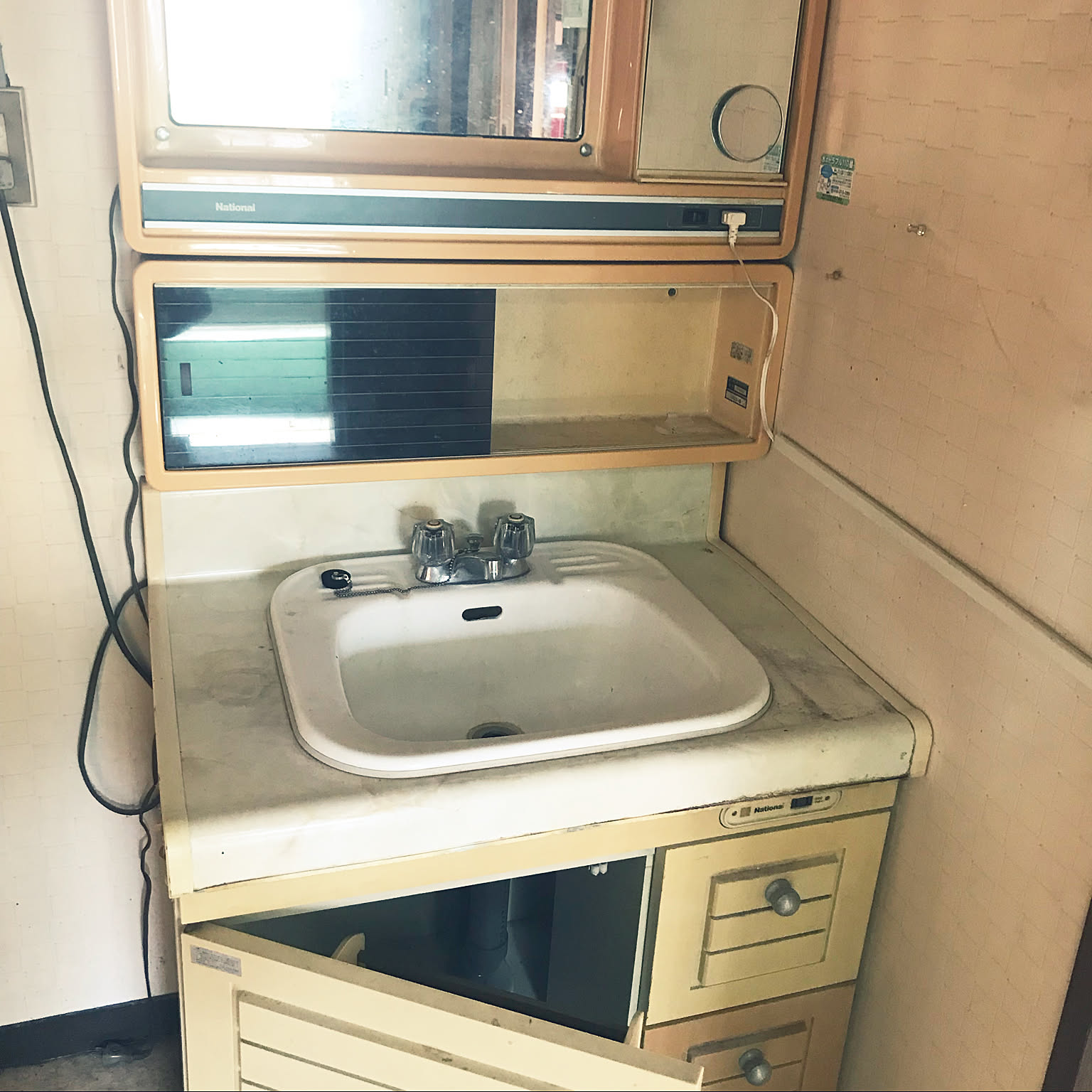 National洗面台/national vintage/洗面所/洗面台/昭和レトロなどの