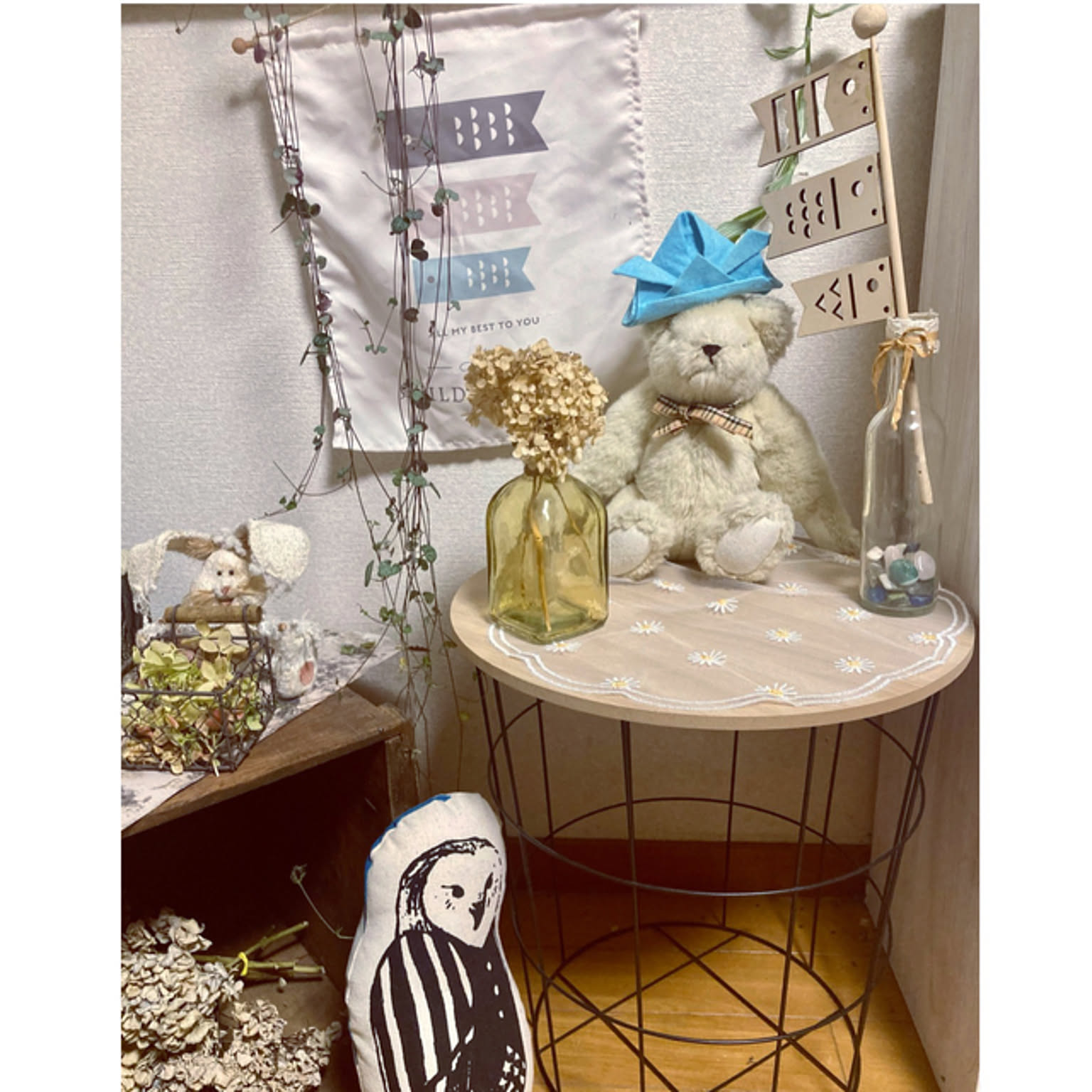 美品【ハンドメイド】ドイツアンティーク手作りテディベア♡♡♡