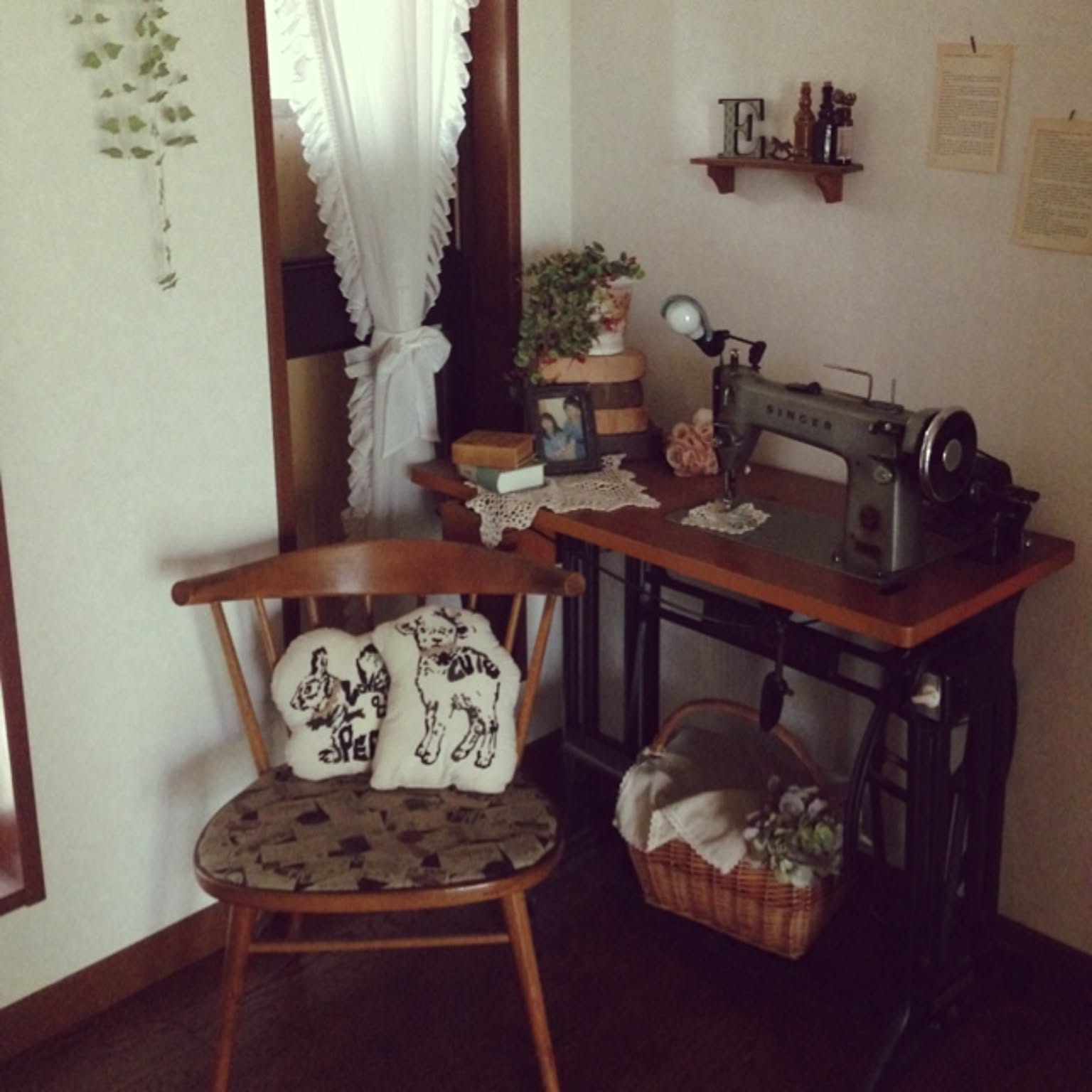 ポルコロッソ＊ミシン椅子 スツール インテリア アンティーク ビンテージ ポルコロッソ＊ミシン椅子 スツール インテリア アンティーク