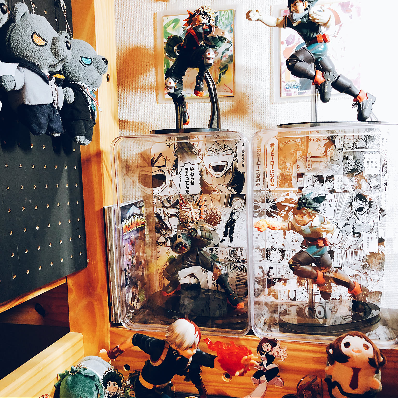 ヒロアカ/フィギュア/アニメ/おたく部屋/100均などのインテリア実例