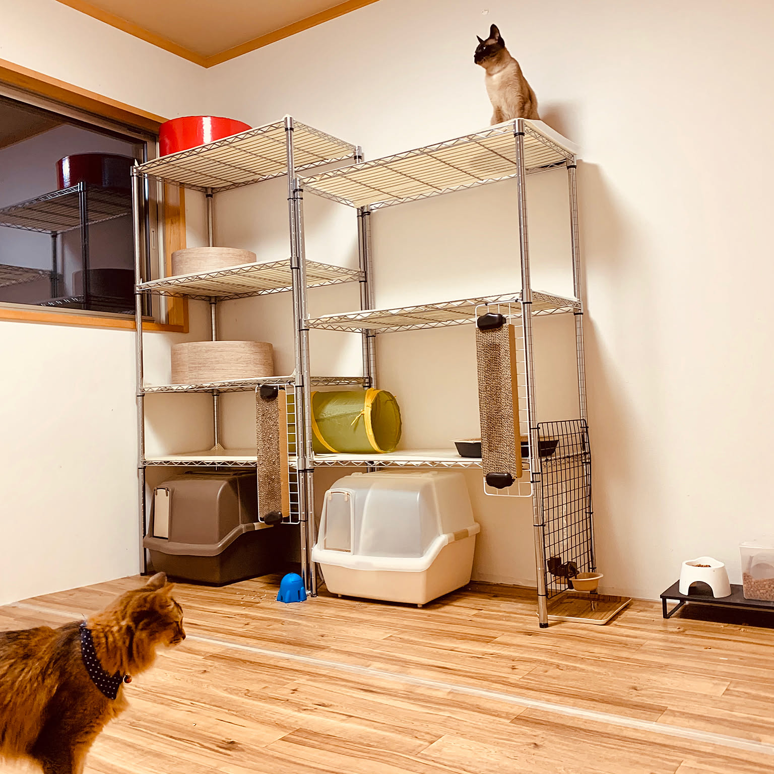 ねこ様3段メタルラック