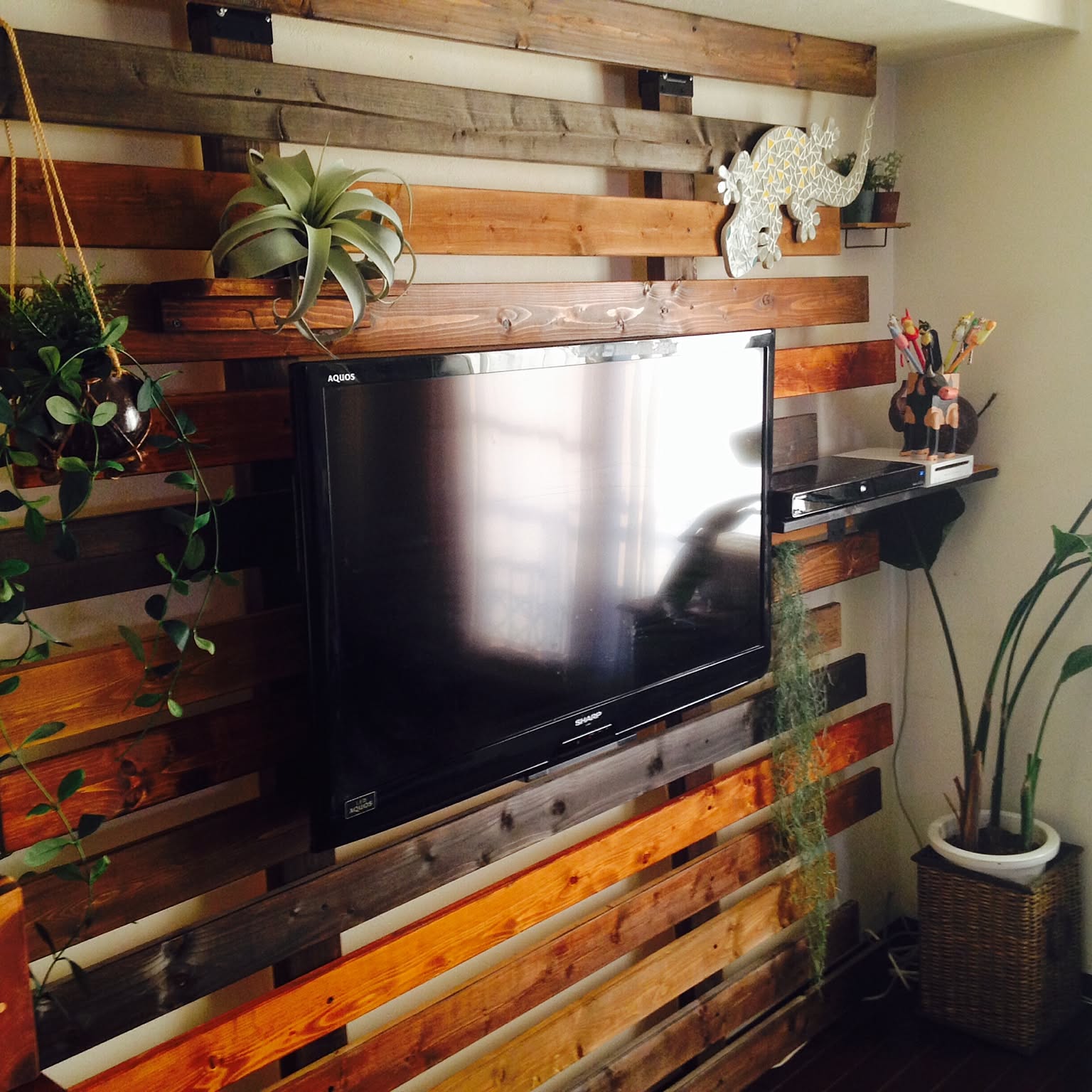 フェイクグリーン テレビ後ろの壁のおすすめ商品とおしゃれな実例