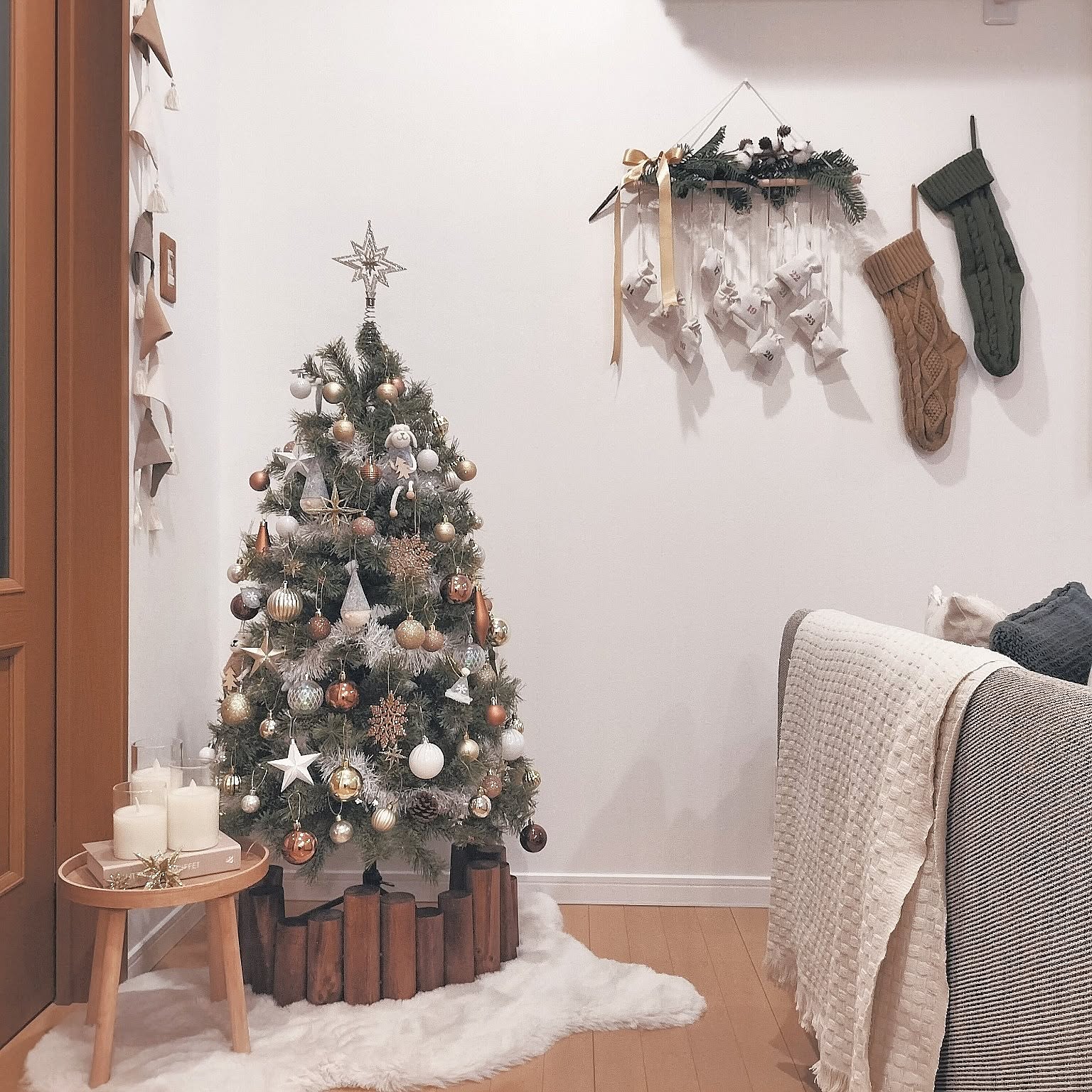 クリスマスツリー150cm オーナメント クリスマス靴下