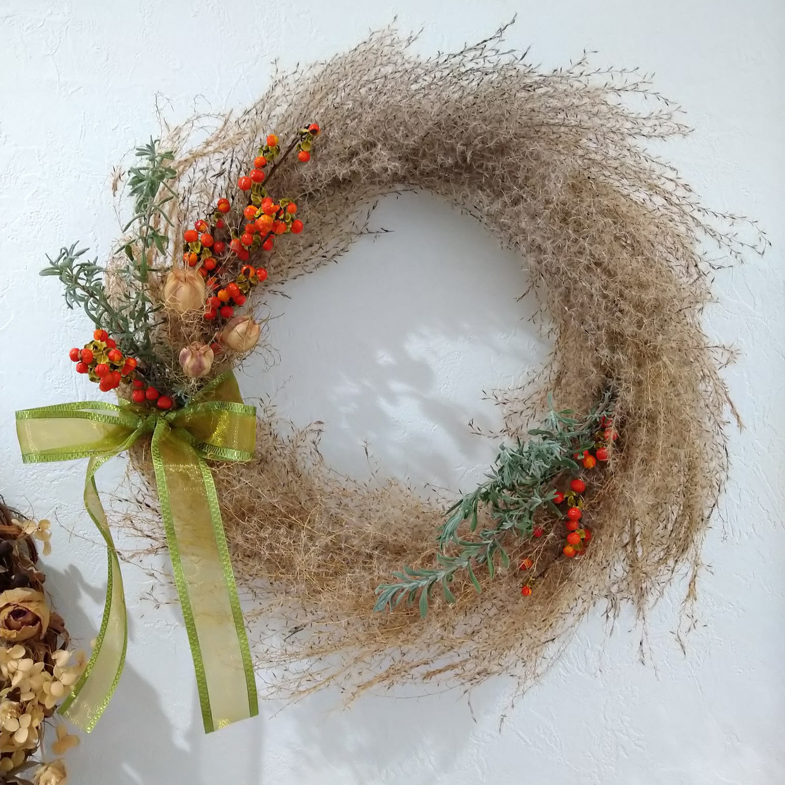 ナチュラルリース〜ススキ 495e0a87b871a6e65af3127006b7bb