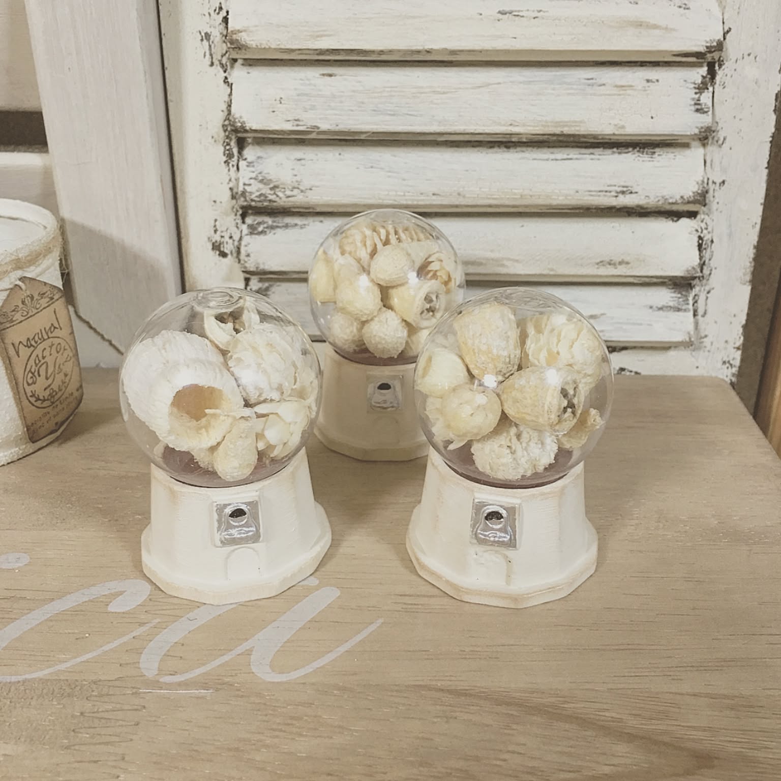 ビンテージキノコ柄キャンディポット大小セット