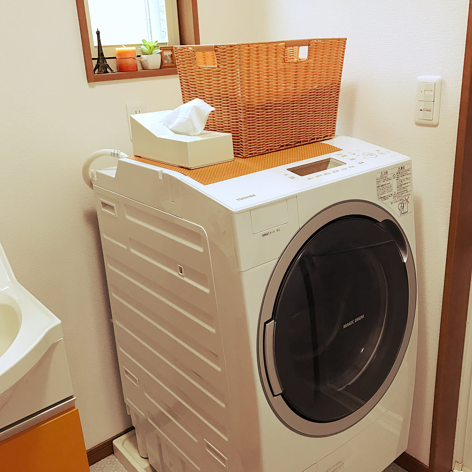 バス/トイレ/洗濯機新調しました/ドラム式洗濯機/東芝ZABOON/賃貸 