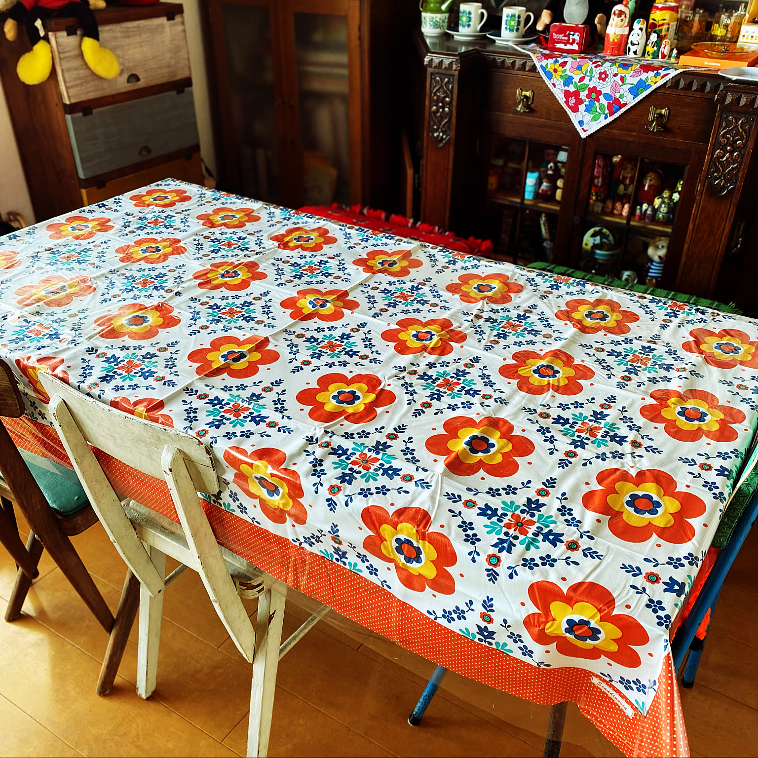 昭和レトロvlntage当時物テーブルクロス新品 ナフコ/テーブルクロス/レトロ雑貨/昭和ノスタルジック/昭和などの