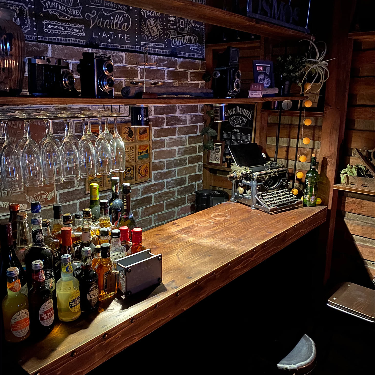 BARカウンター/IG→garage_dd/DIY/レトロ/ガレージなどのインテリア