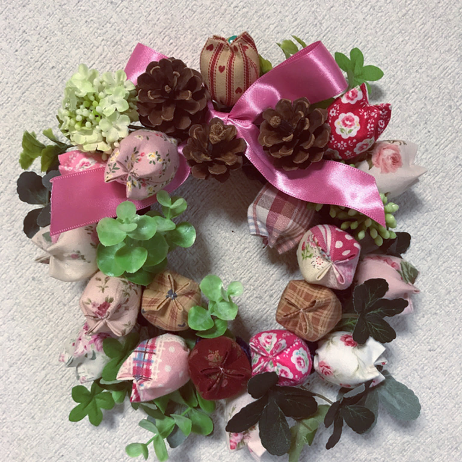 布花作品♡チューリップアレンジ