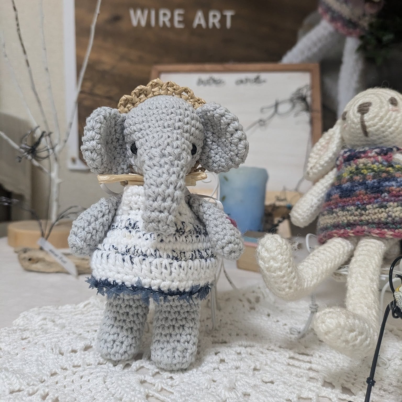 ハンドメイド お正月 羽子板 編みぐるみ インテリア