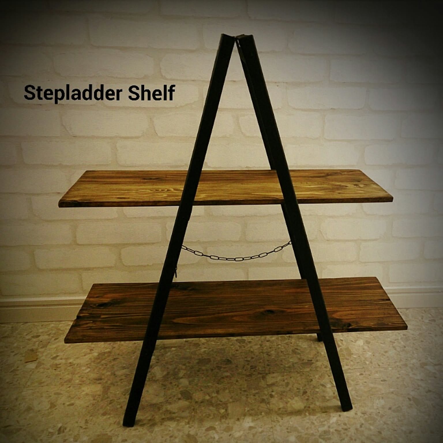 アンティーク ハンドメイド 木製棚 脚立活用 アンティーク 脚立のおしゃれなアレンジ・飾り方のインテリア実例