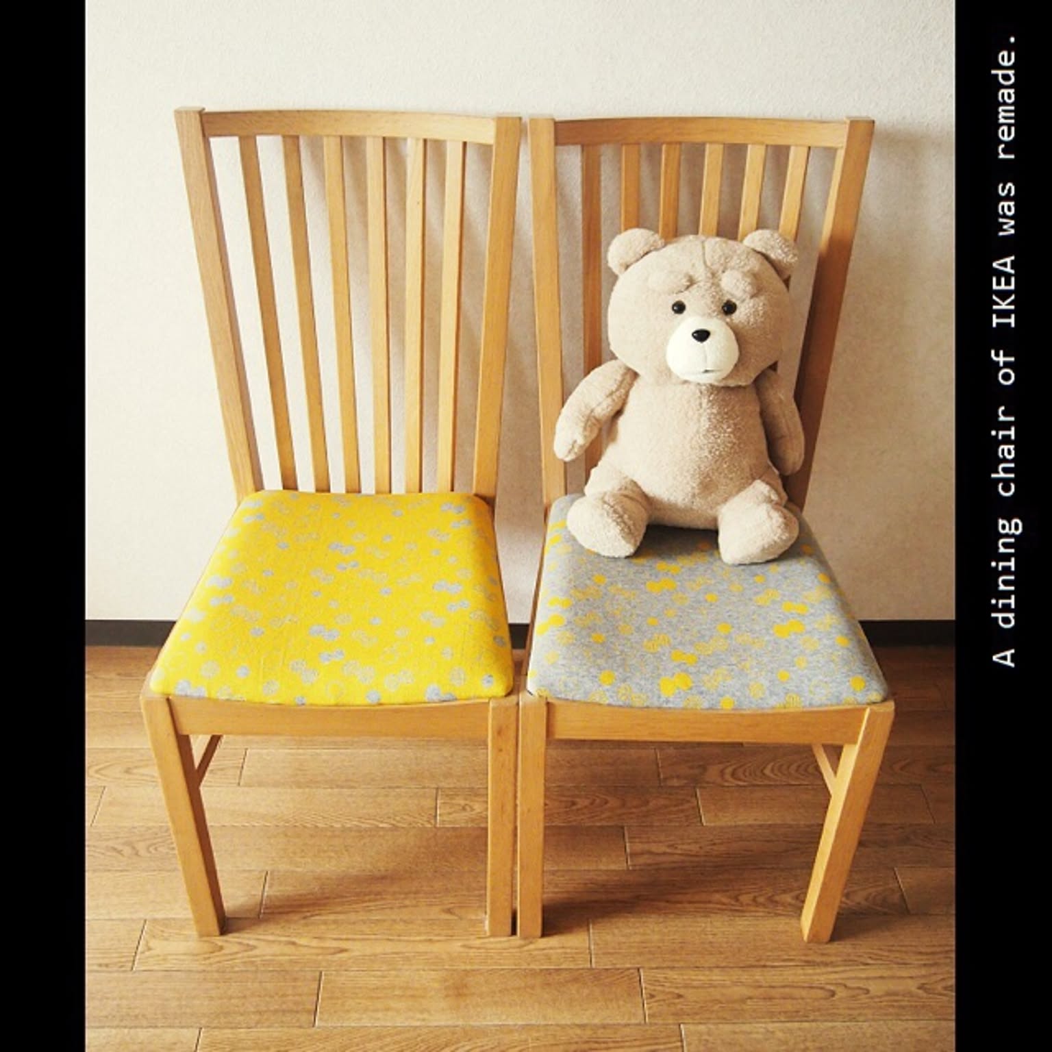3点           ⑨ 北欧レトロ イケア カウファーリメイク 木製椅子 IKEA椅子リメイクのおすすめ商品とおしゃれな実例 ｜ RoomClip