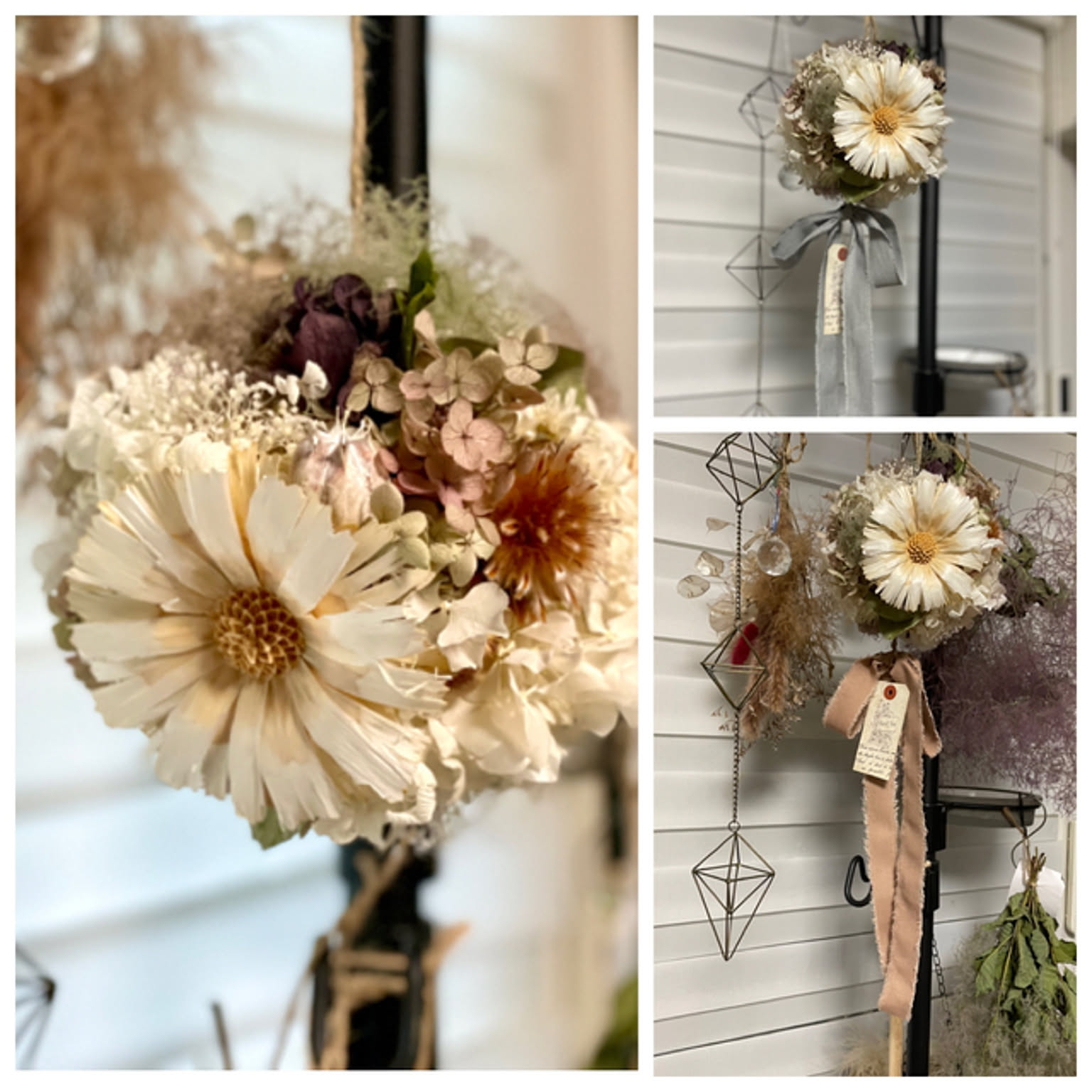 ボール型リースの作り方/フライングボールリース/フライングボール