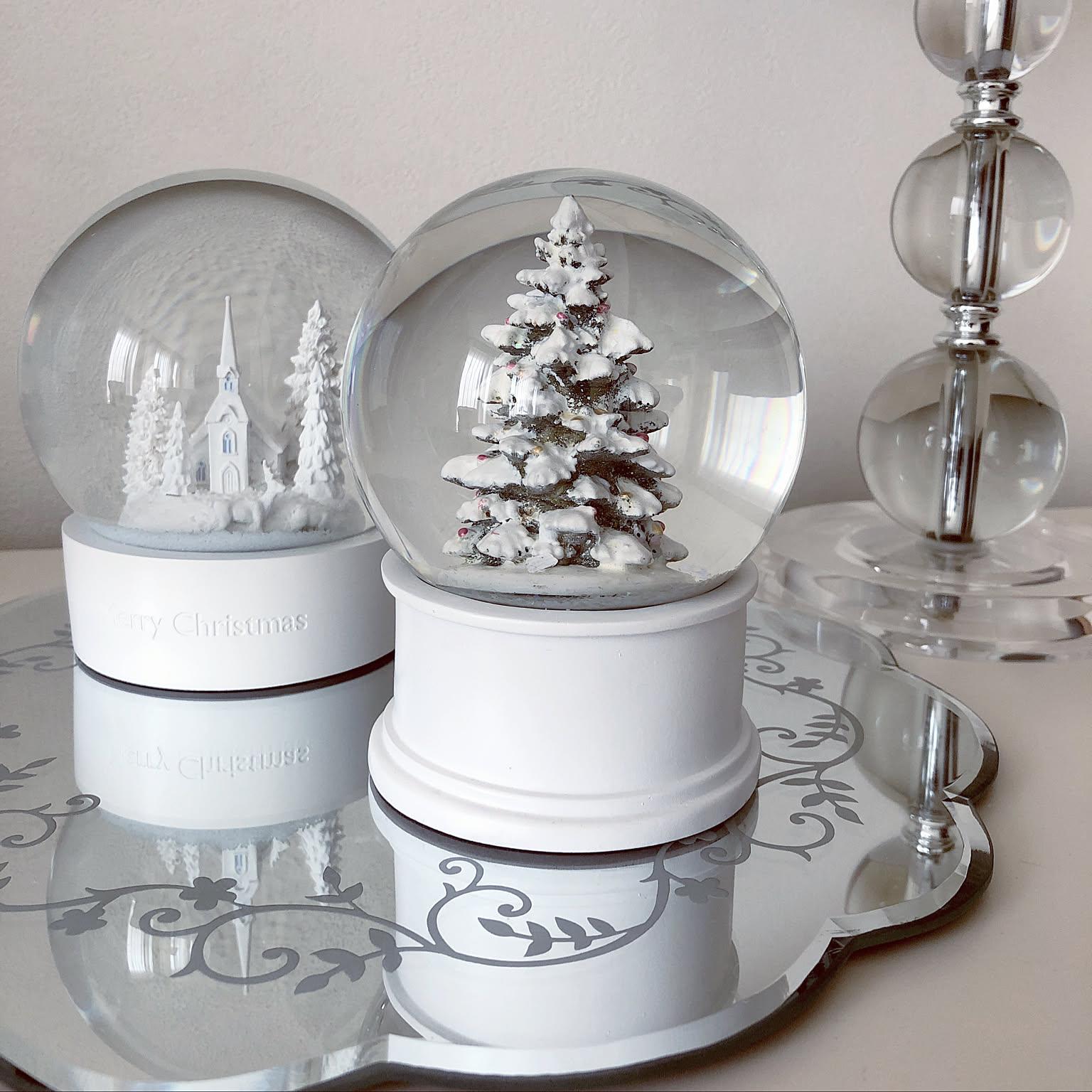 スノードーム/ニトリ/棚/クリスマス/ウェッジウッドのインテリア実例