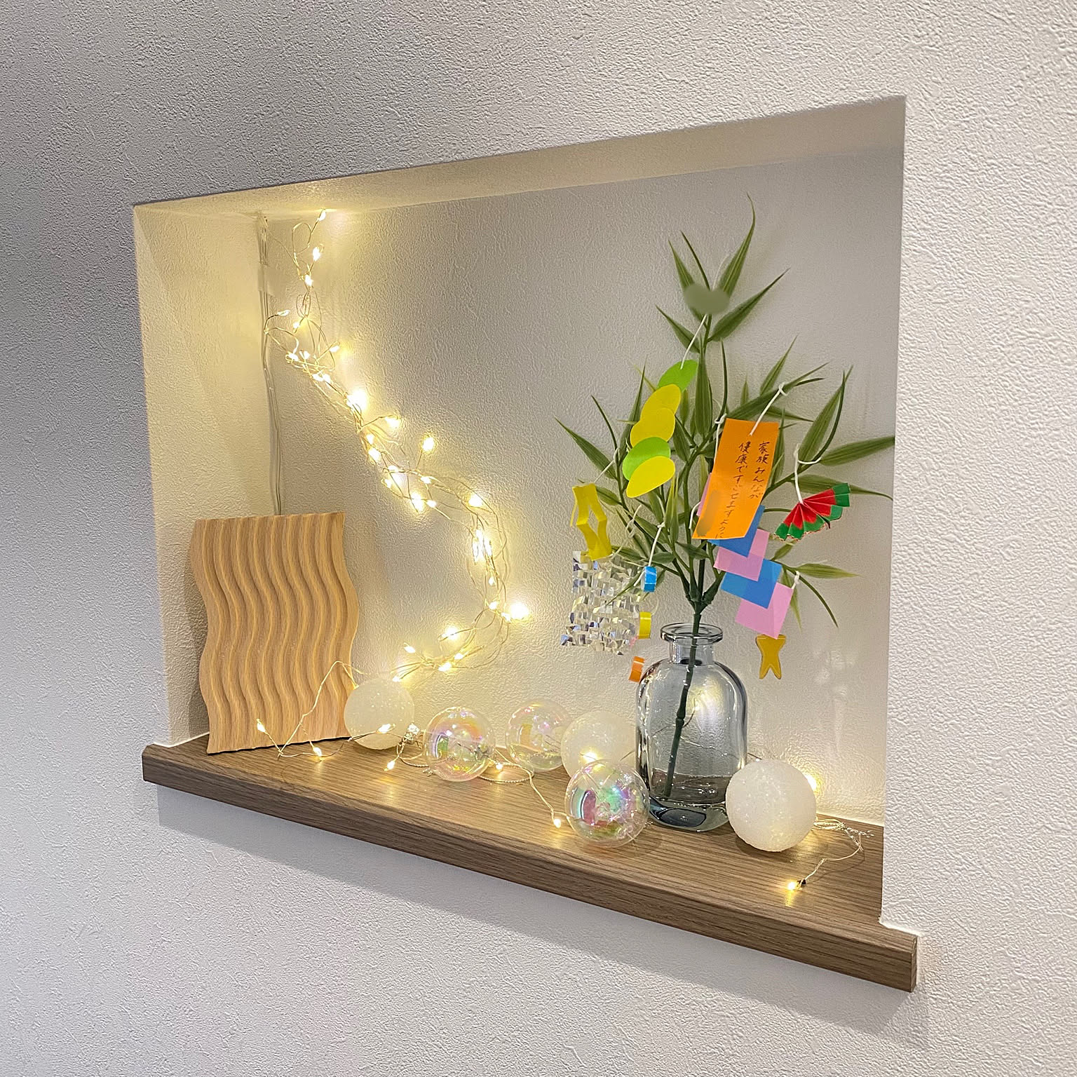 七夕/七夕飾り/玄関ニッチ/笹飾り/七夕ディスプレイなどの