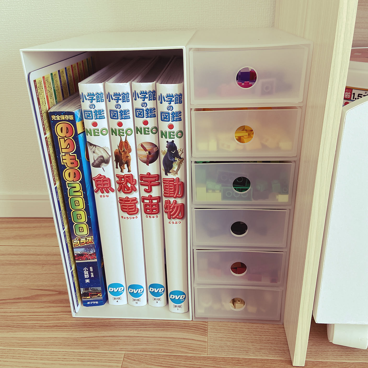 こども部屋/キャスター付けました/カラボ/LEGO収納/レゴ収納などの