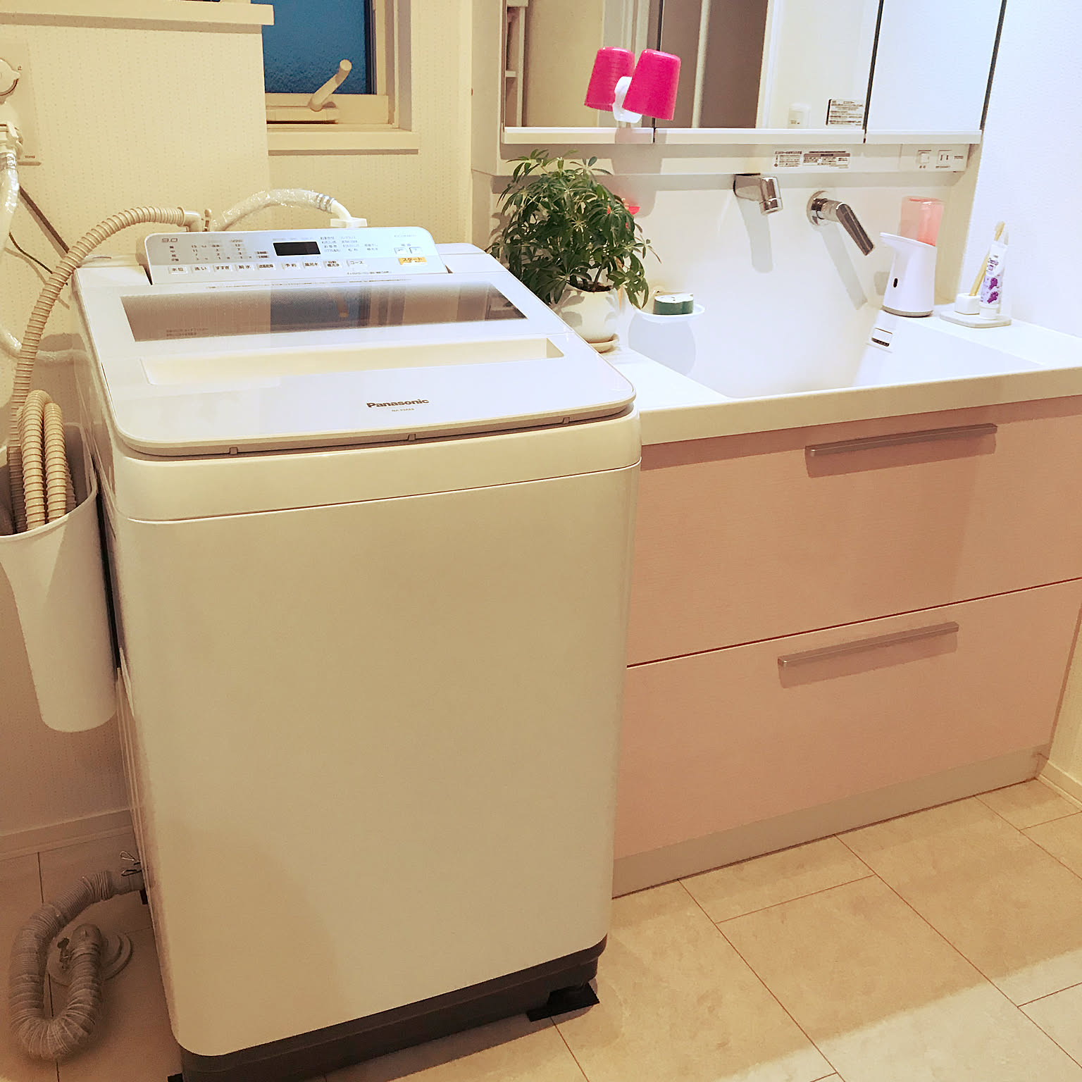 取付無料！一人暮らし パナソニック多機能おしゃれホワイトインテリア洗濯機！冷蔵庫 取付無料！一人暮らし パナソニック多機能おしゃれホワイト