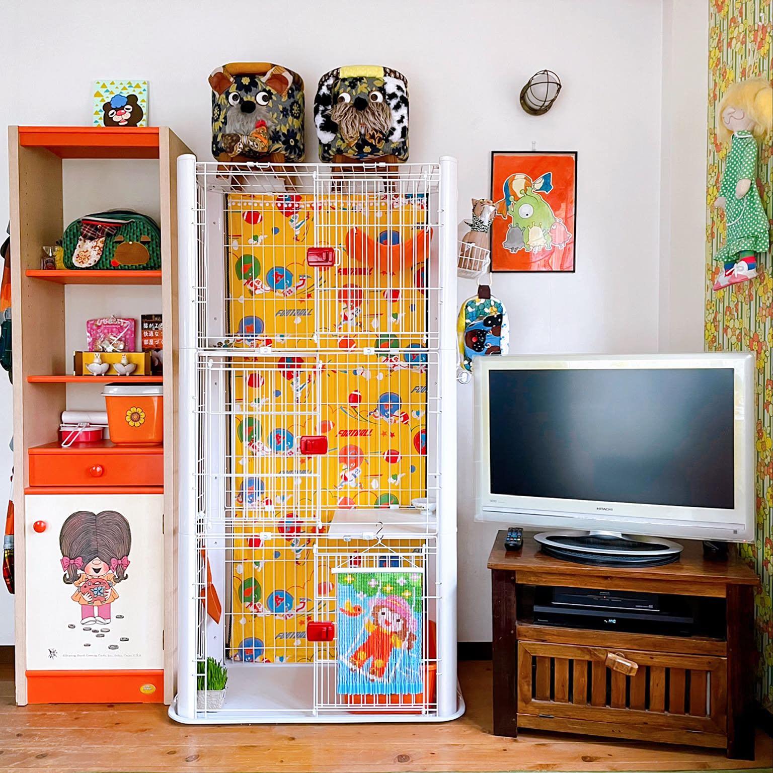 レトロポップ　大きな昭和のれん 昭和レトロなのれん レトロポップ カーテン picari 通販 13197685