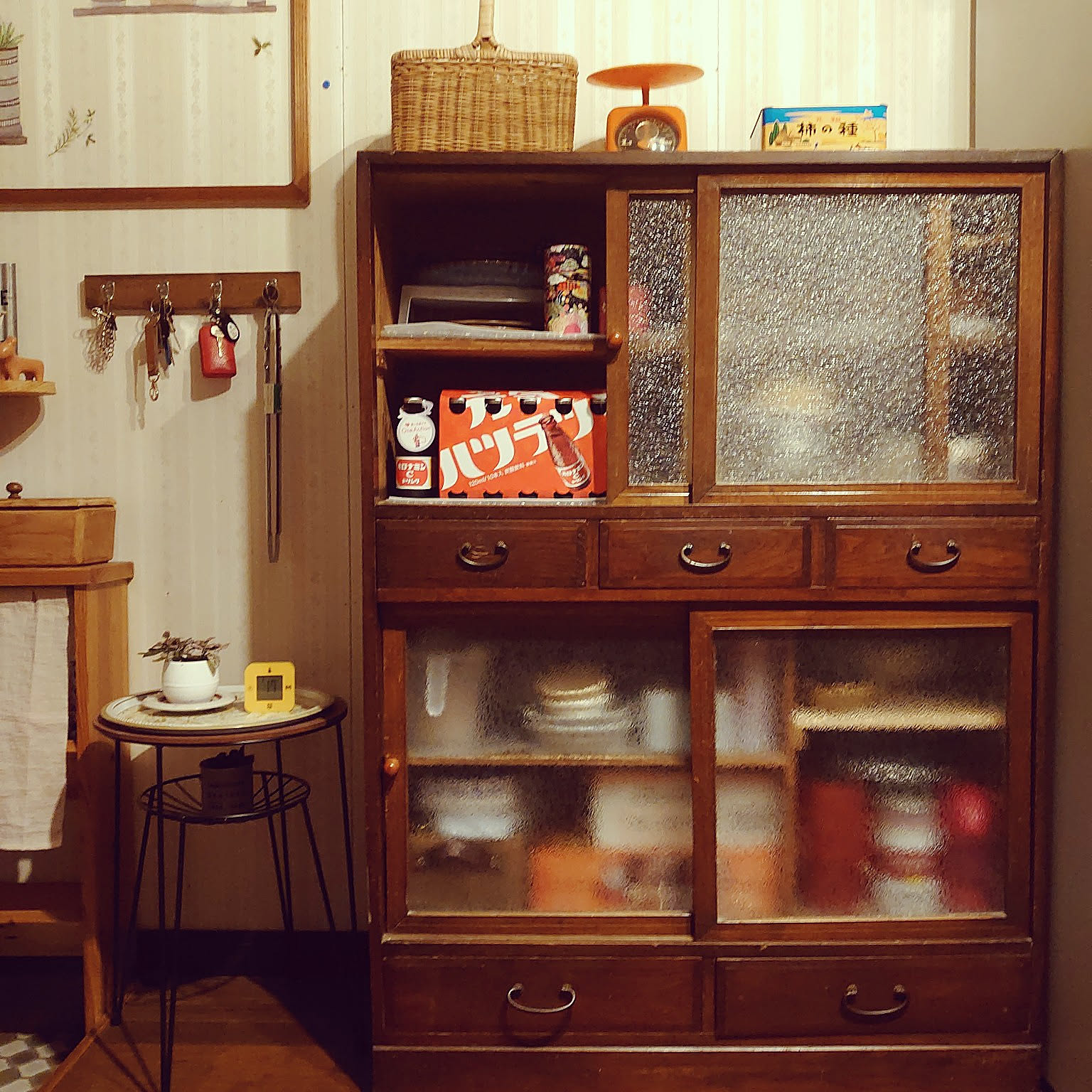 茶箪笥 昭和レトロのおしゃれなインテリア・部屋・家具の実例