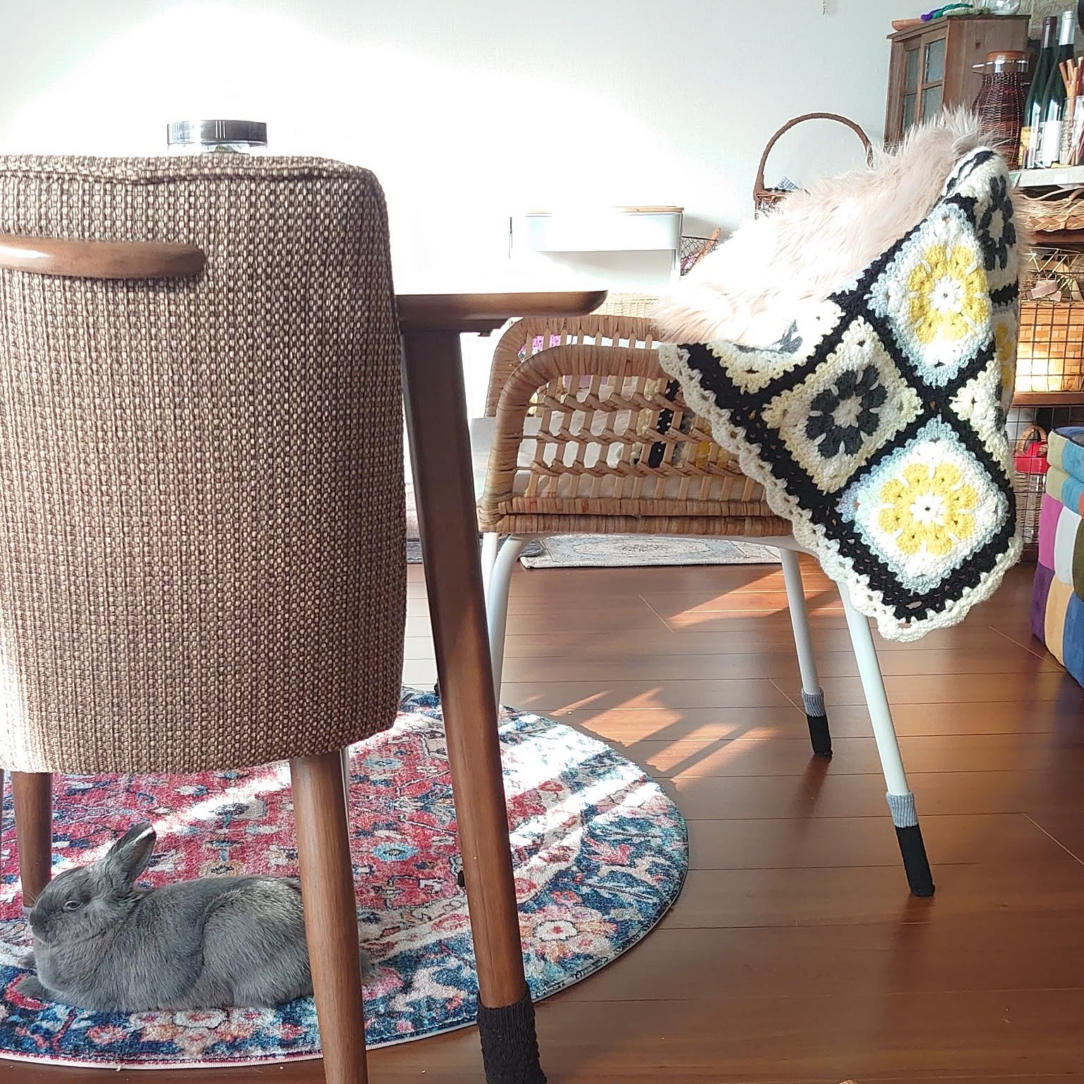 ラタンオープンワークチェア クッション付き　IKEA ニルソーヴェ　ダイニング ラタンオープンワークチェア クッション付き IKEA ニルソーヴェ