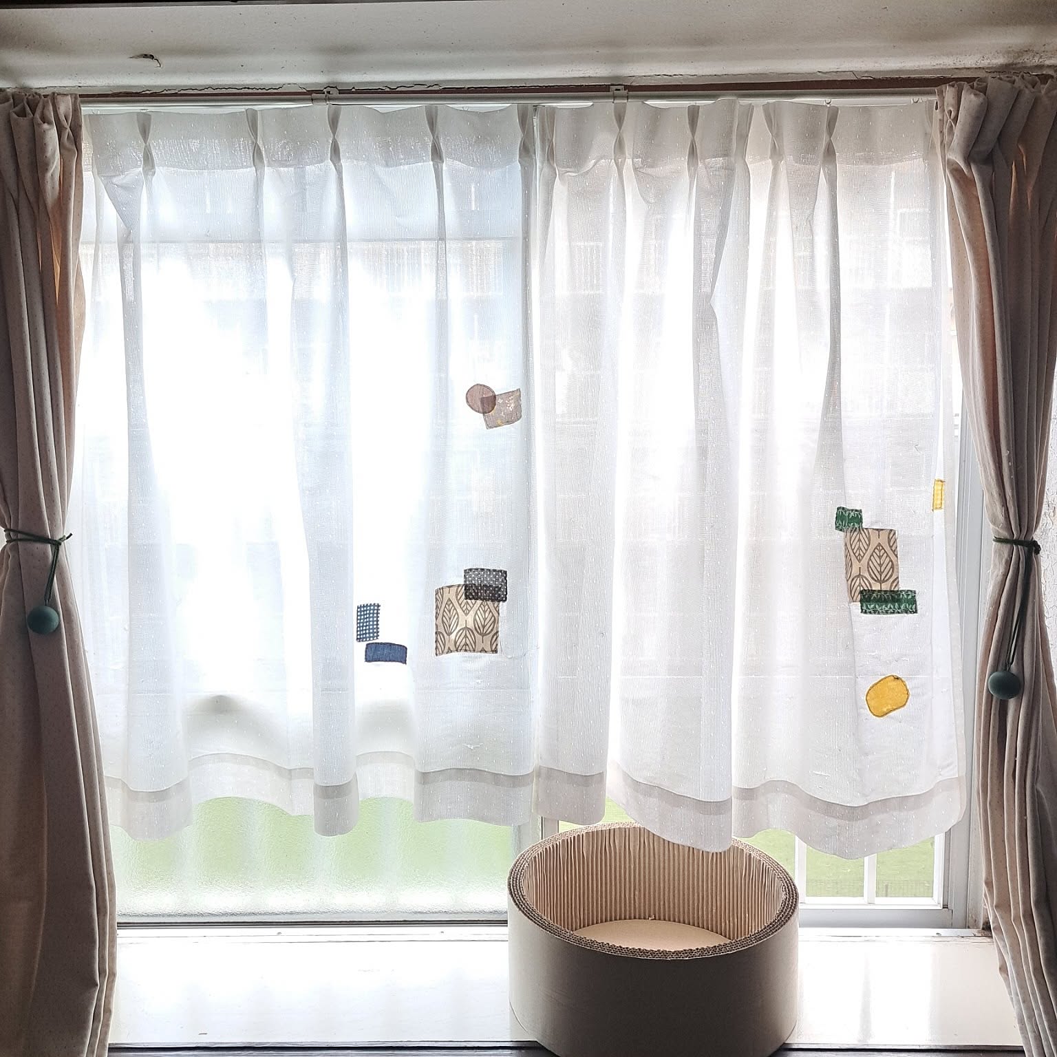 レース付き白カーテン　アンティークリメイク 楽天市場】アンティーク（レースカーテン｜カーテン・ブラインド