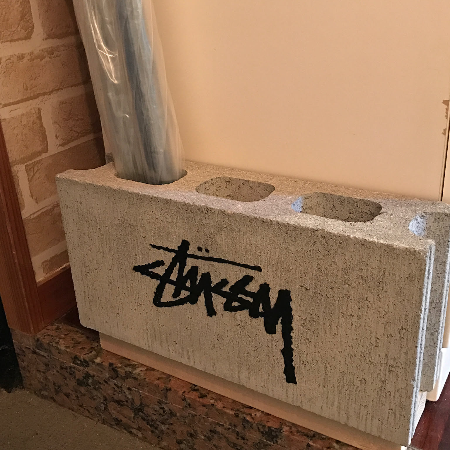 【受注作製】コンクリートブロック傘立て　巣箱 受注作製】コンクリートブロック傘立て 巣箱 受注作製】コンクリート