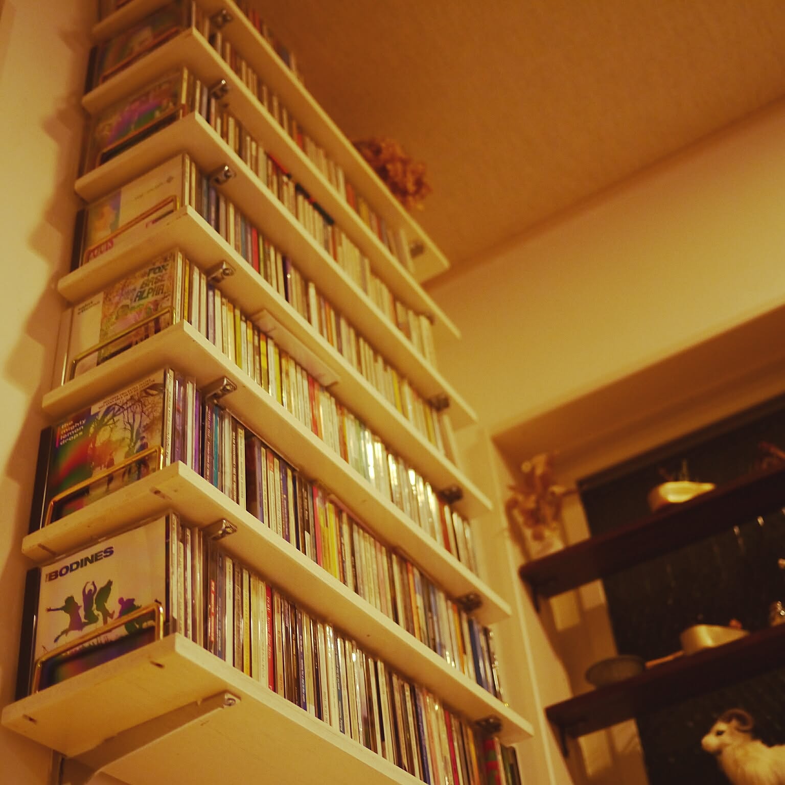 DIY/ブライワックス/本棚DIY/CDラック DIY/リビングのインテリア実例