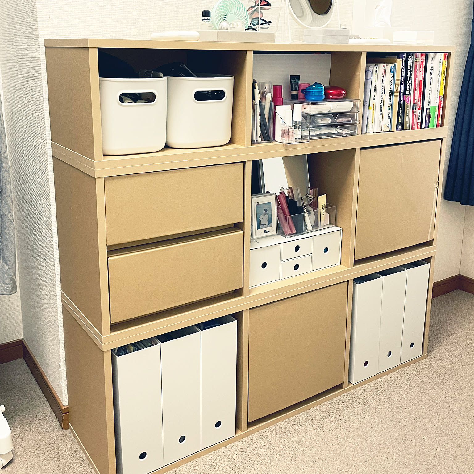 無印良品パルプボードボックス　ニトリ小物収納　② 無印良品】すんごいお手頃な棚、パルプボードボックスを知って
