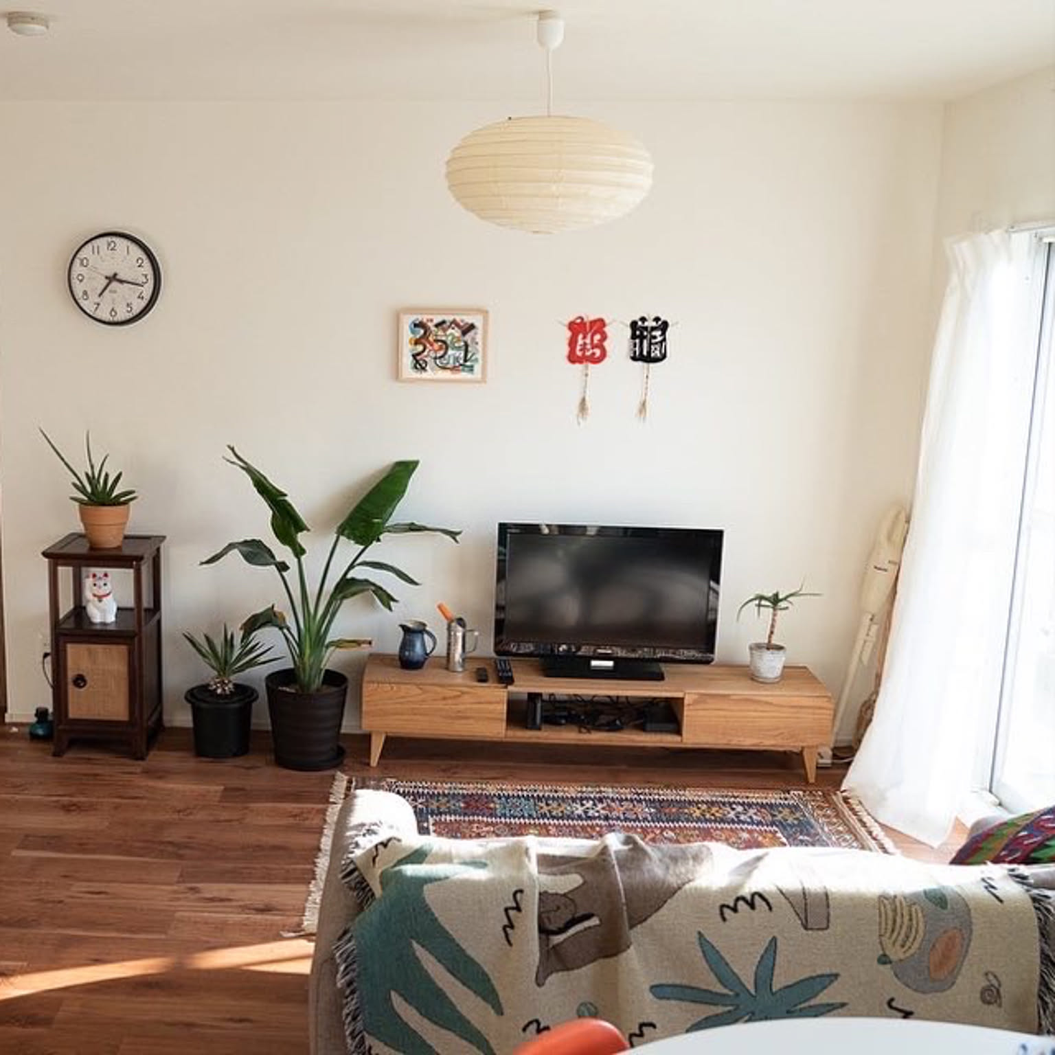 ミッドセンチュリー のれん ミッドセンチュリー】深い色味の幾何学柄のドレープカーテン【UX