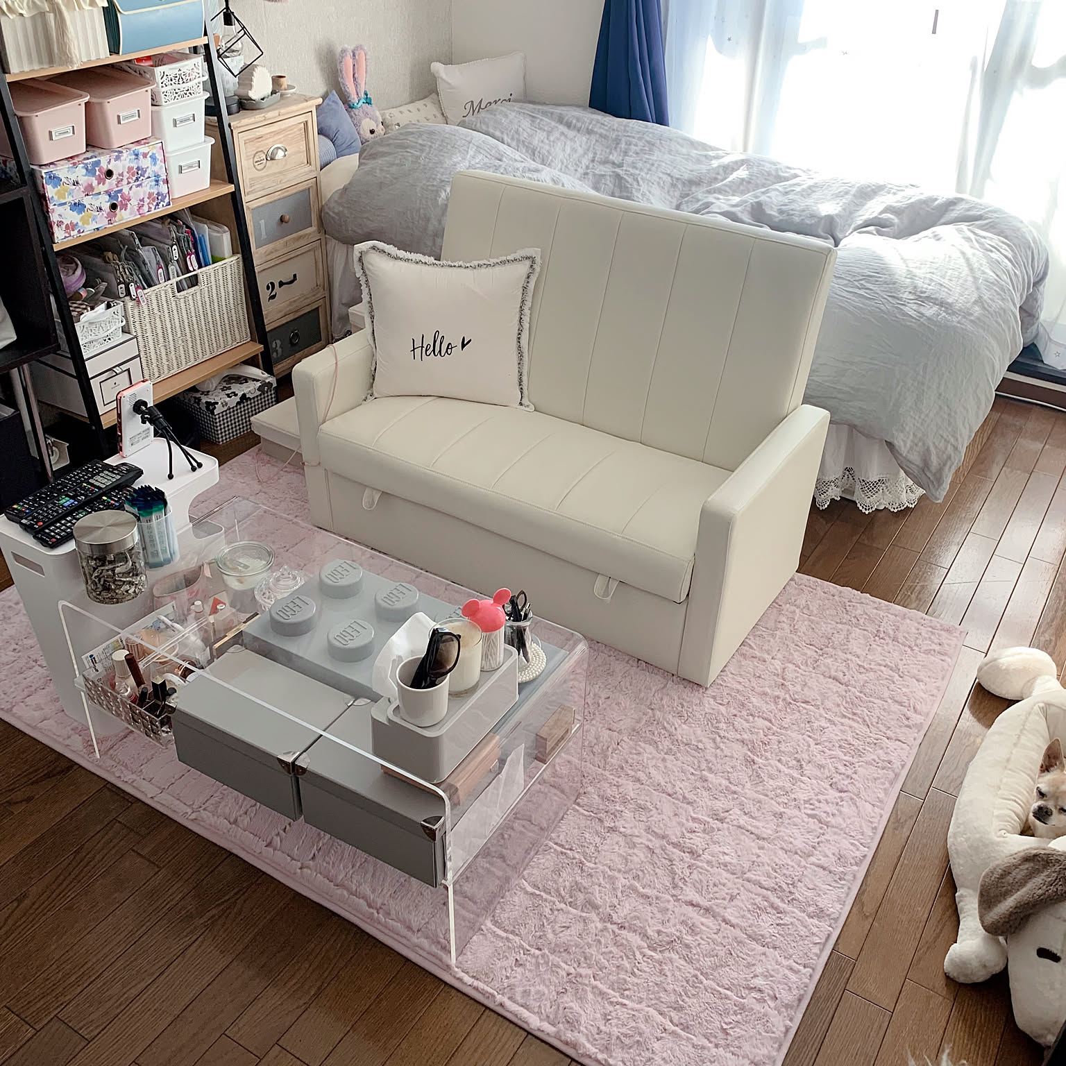 大人かわいい2人がけソファー物が多いパープル1k １人暮らし女性...などのインテリア実例 - 2022-01-27 17:07:18 ｜  RoomClip（ルームクリップ）