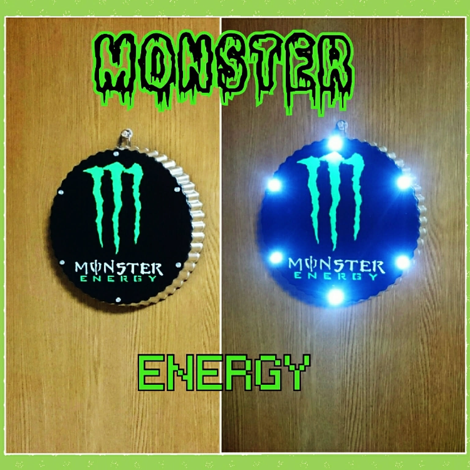 Monster エナジー ロゴ スタンドネオン看板