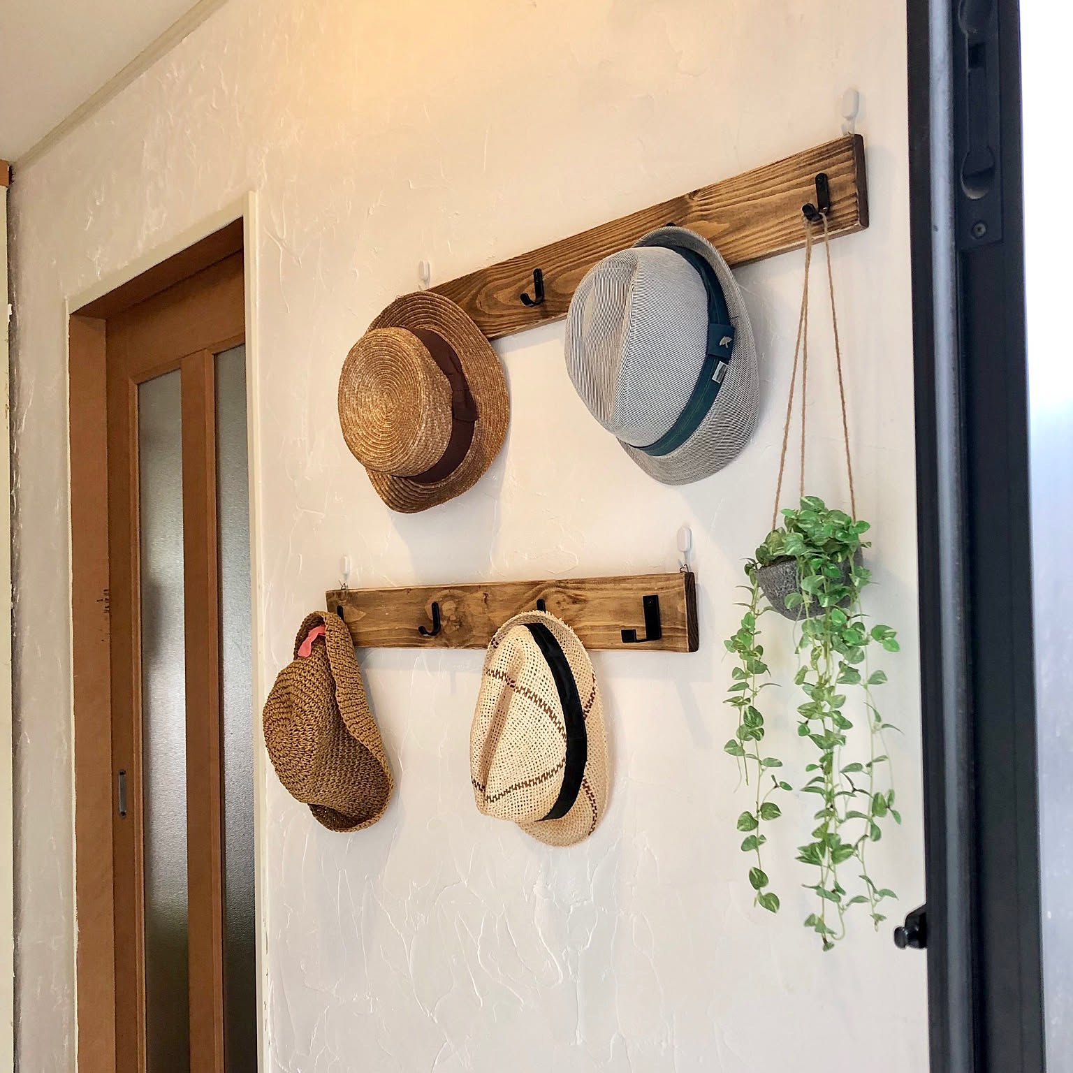 帽子掛け DIY/壁掛けフック/皆さんのお陰で励みになってます♡/いつも