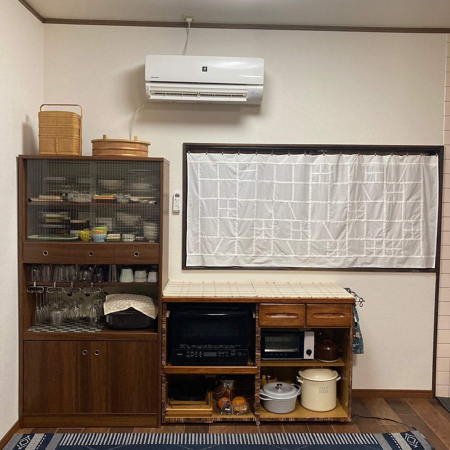 NOCE ノーチェ　キッチンレンジラック　ウォールナット✖️ブラック NOCE ノーチェ キッチンレンジラック ウォールナット✖️ブラック