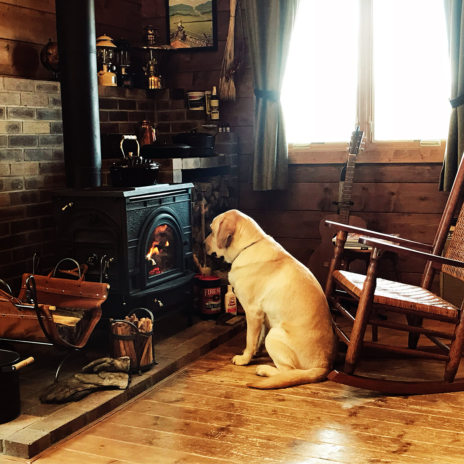 天然木無垢材ログチェア 野趣味あふれるログハウス風パーソナルチェア