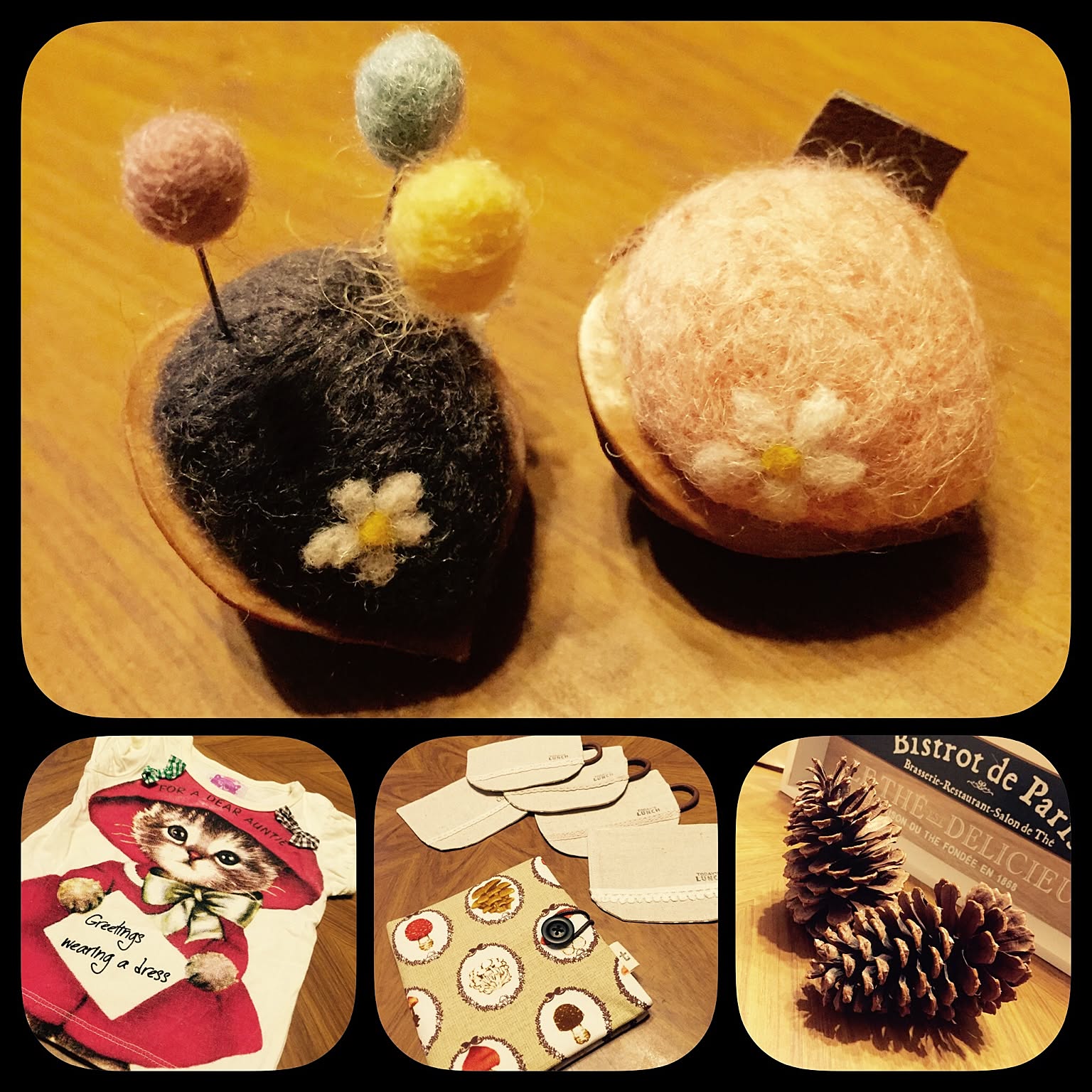 くるみ　羊毛フェルト　ハンドメイド db8f839adc83afee5febd67c6854f8