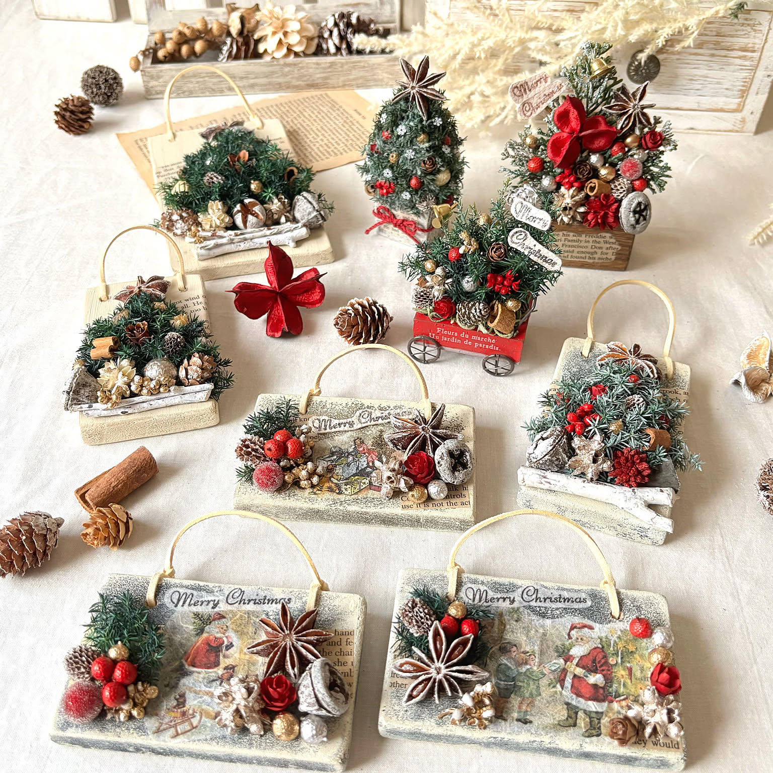 デコパージュ クリスマス飾りのおしゃれなアレンジ・飾り方の
