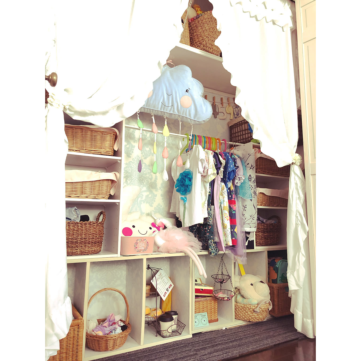 SALVA/アンティーク調クロゼット Antisala/アンティサラ クローゼットユニット収納・ウォルナット 幅