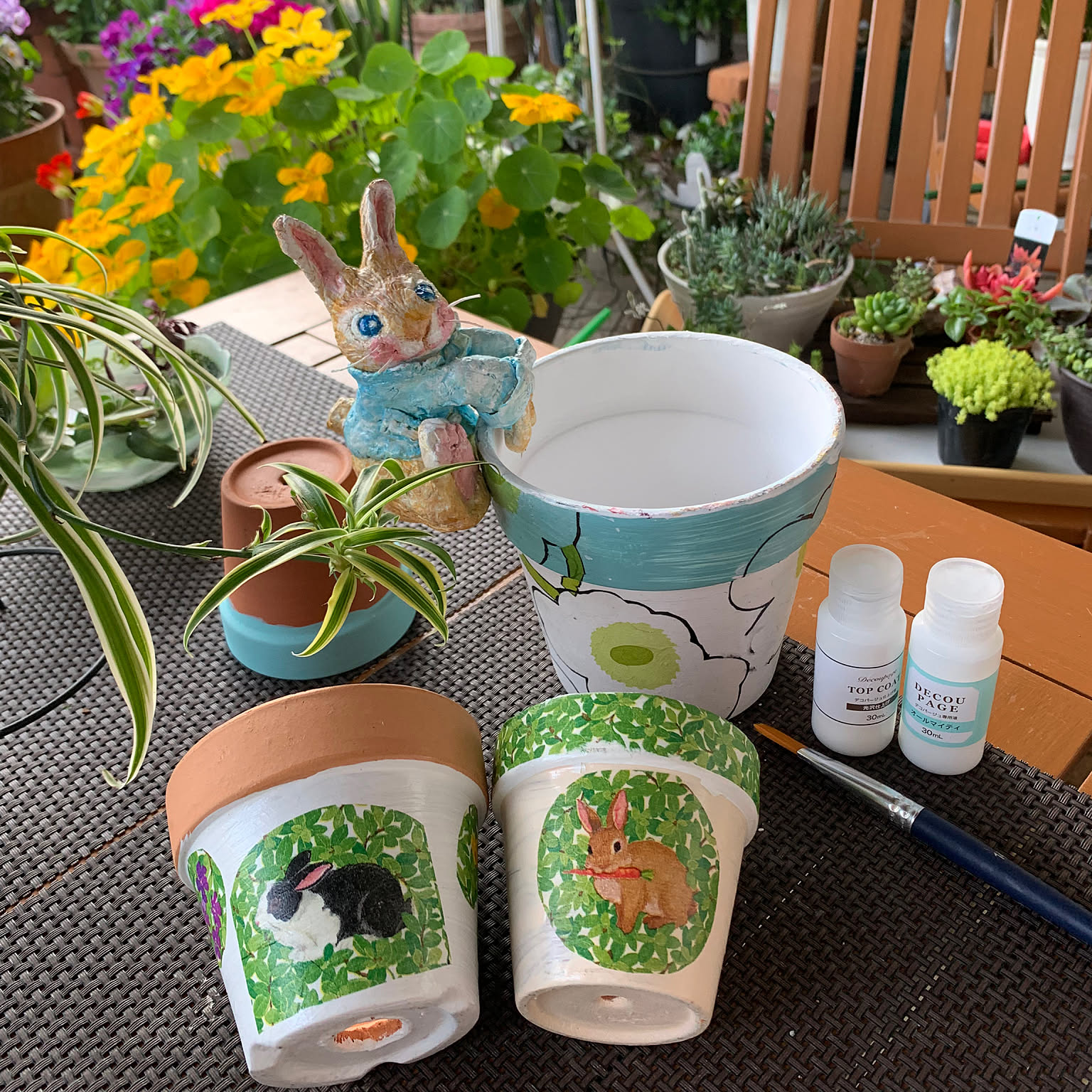 セット割有　植木鉢　リメイク鉢　3号　赤　アニタジェラーム　デコパージュ セット割有 植木鉢 リメイク鉢 3号 赤 アニタジェラーム デコパージュ