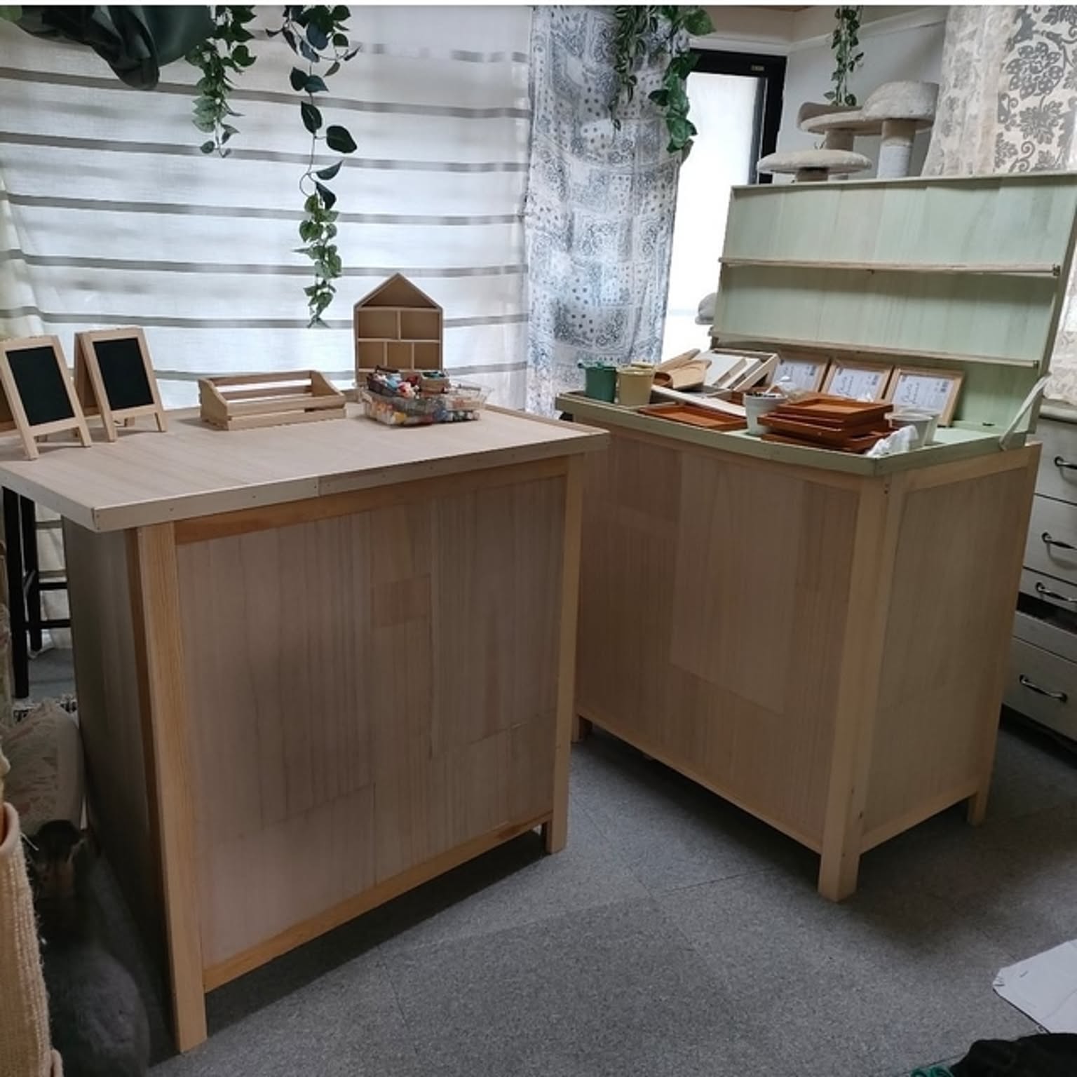 手作り レジカウンター 2段オープンシェルフ マルシェ イベント 出店