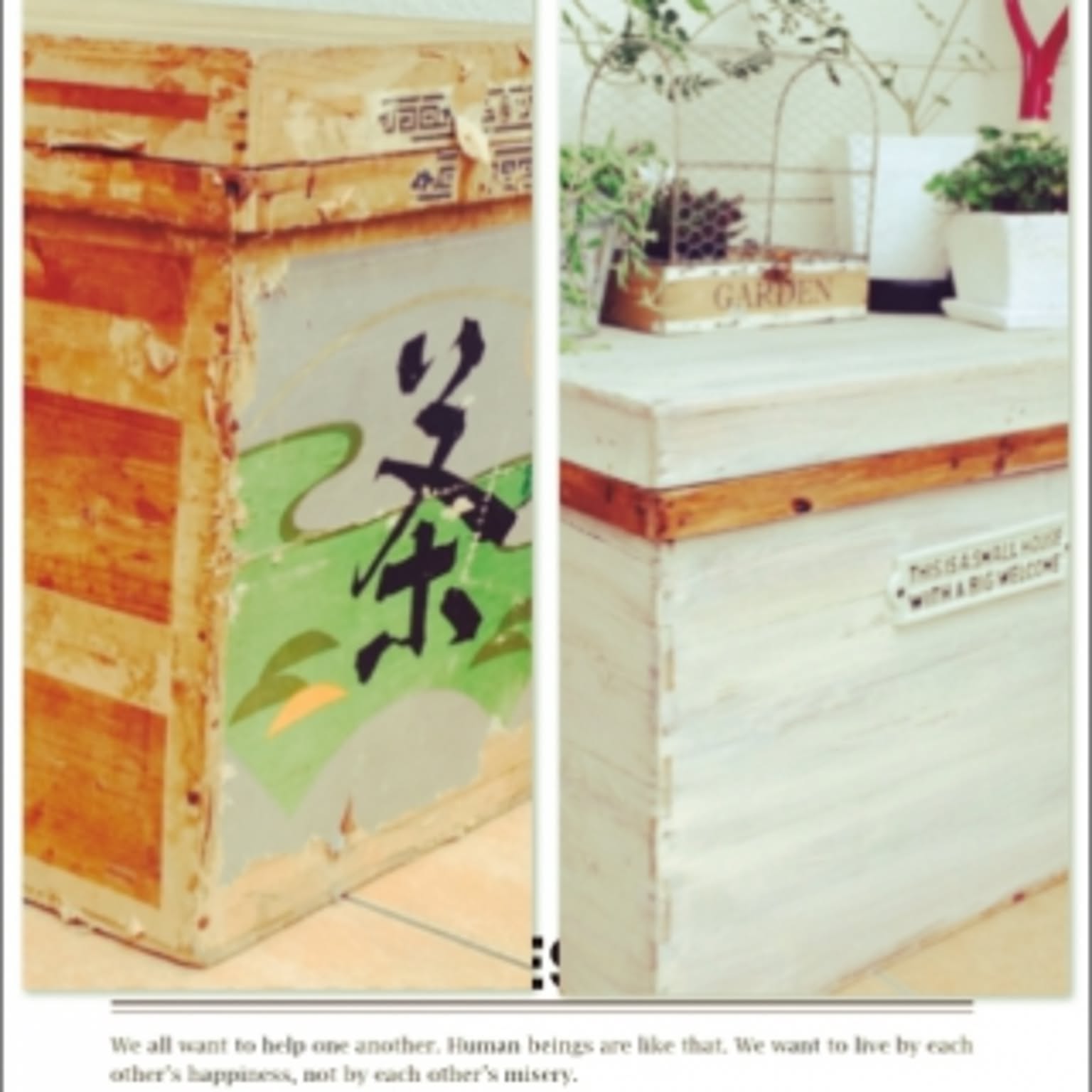 茶箱 リメイク 大きな茶箱のリメイク始まりました！ | moma decoupage by Yumi の