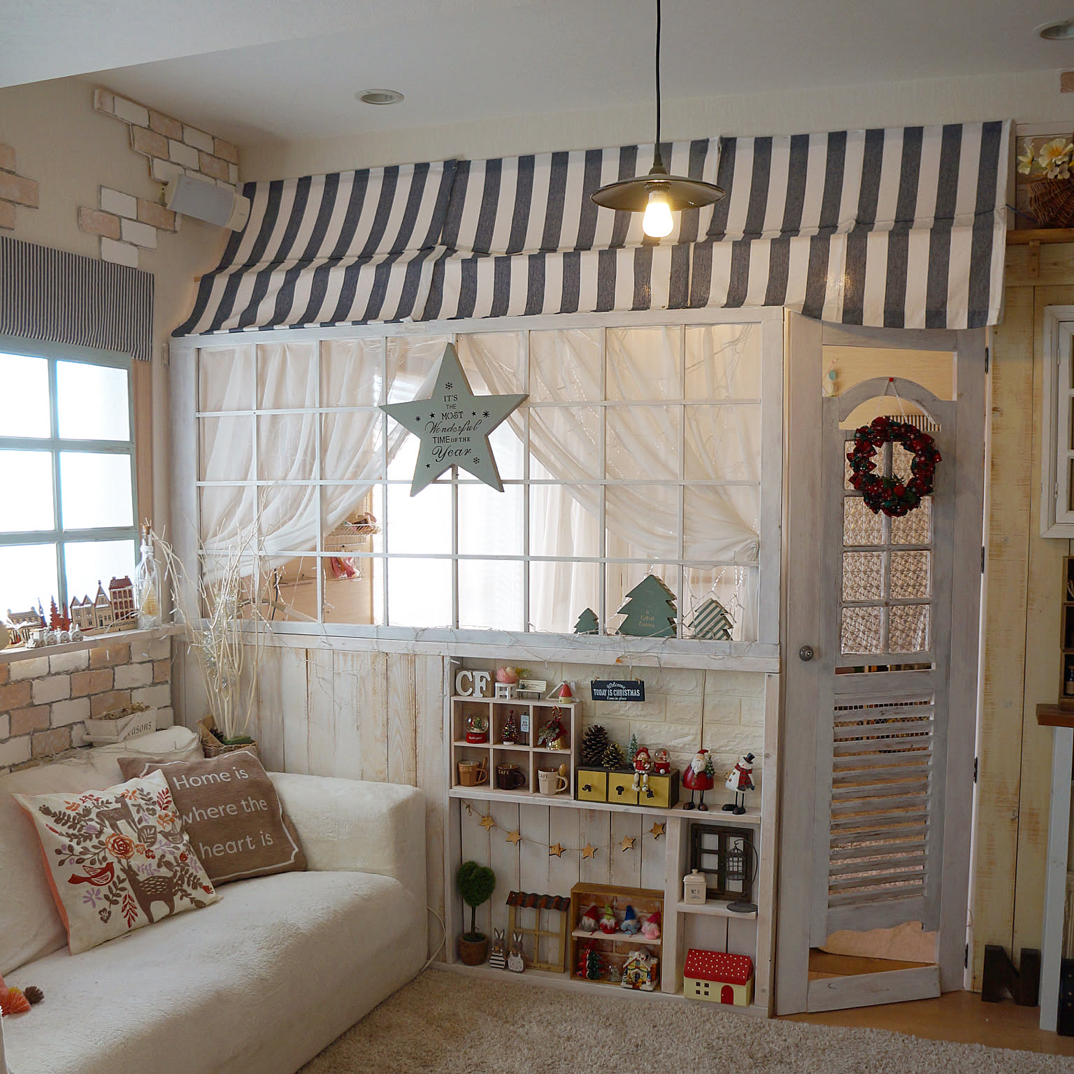 カントリー パーテーションDIYのインテリア・手作りの実例 ｜ RoomClip