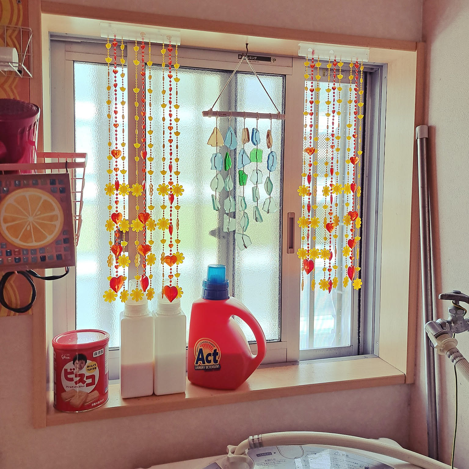 ポップ ミッドセンチュリー モダン レトロ のれん プラスチック